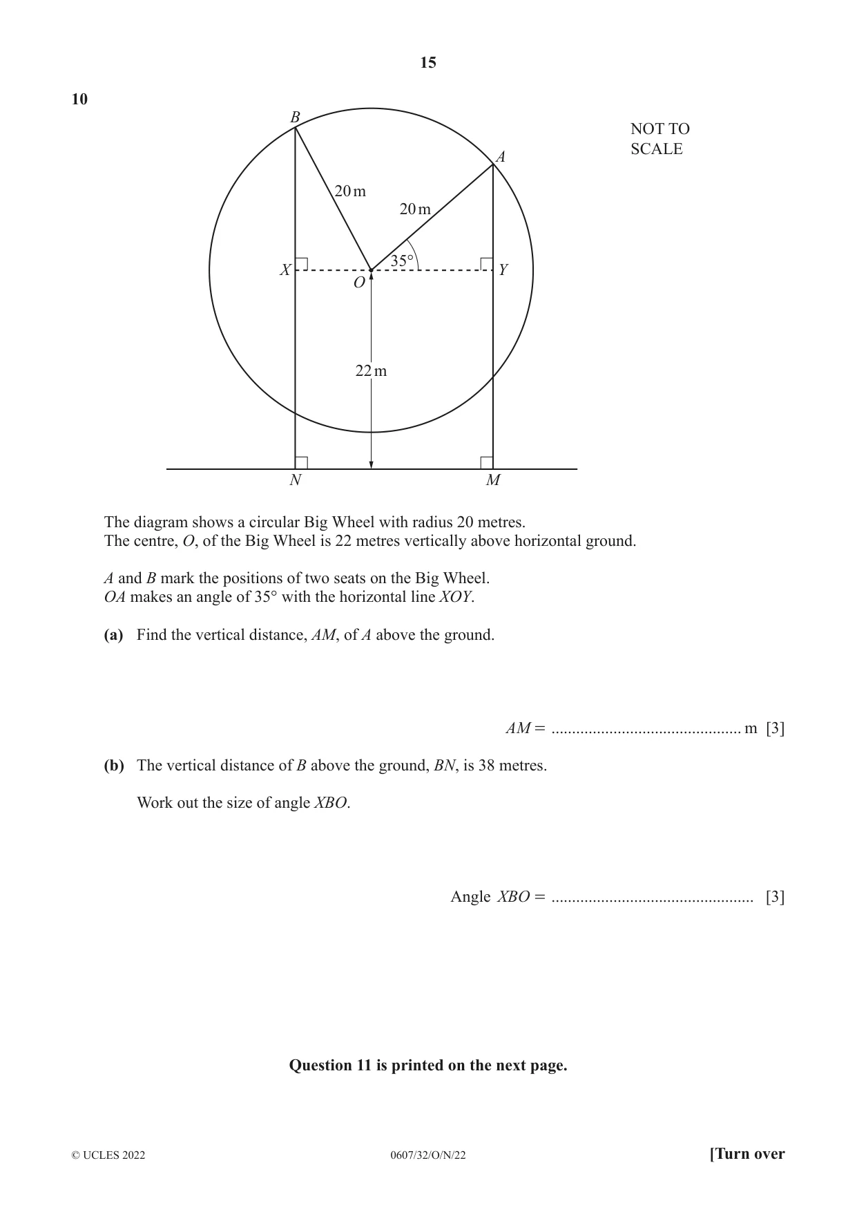 Cambridge IGCSE Mathematics - International 0607 2022 Oct/Nov Paper 3 · Variant 2 question paper, page 15 of 16