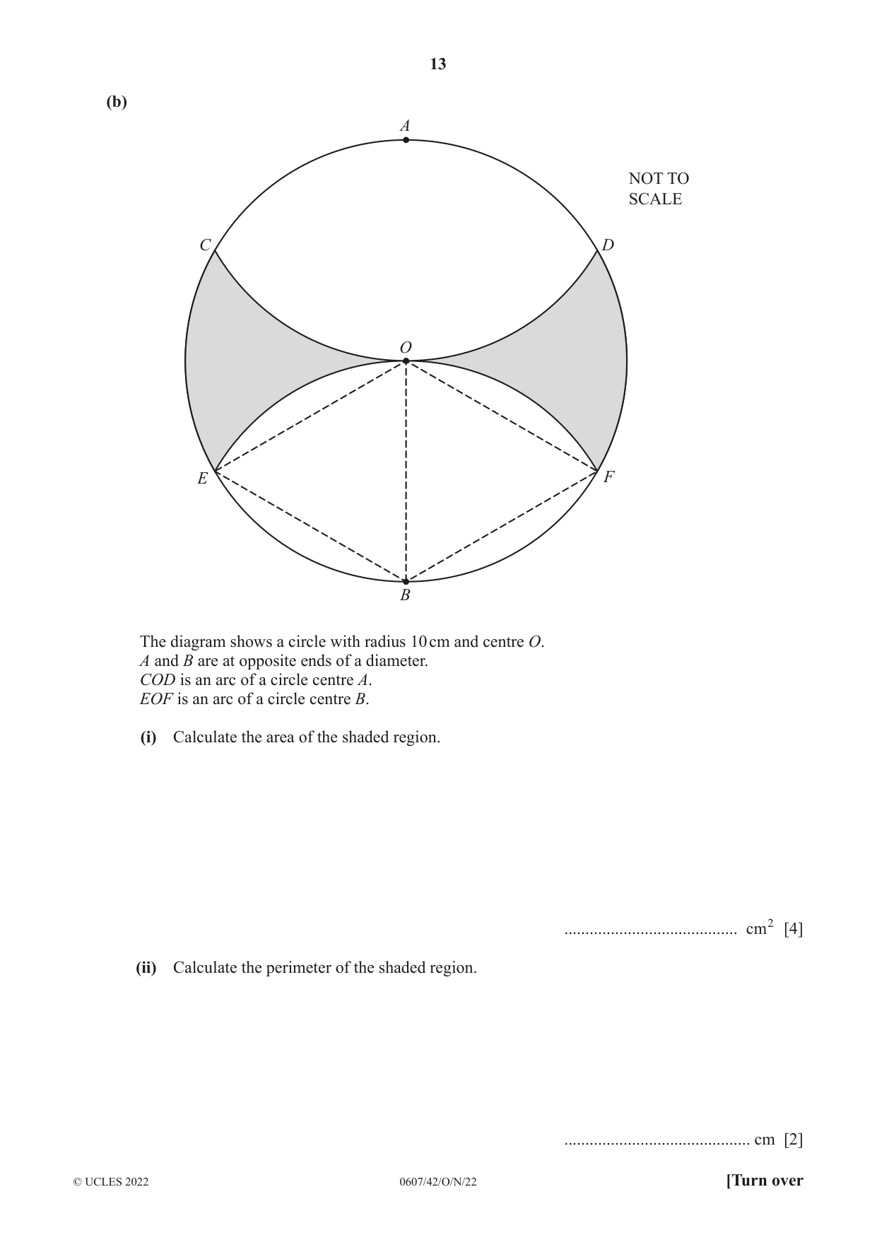 Cambridge IGCSE Mathematics - International 0607 2022 Oct/Nov Paper 4 · Variant 2 question paper, page 13 of 20