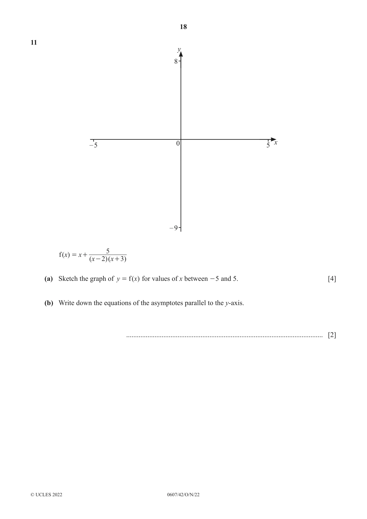 Cambridge IGCSE Mathematics - International 0607 2022 Oct/Nov Paper 4 · Variant 2 question paper, page 18 of 20