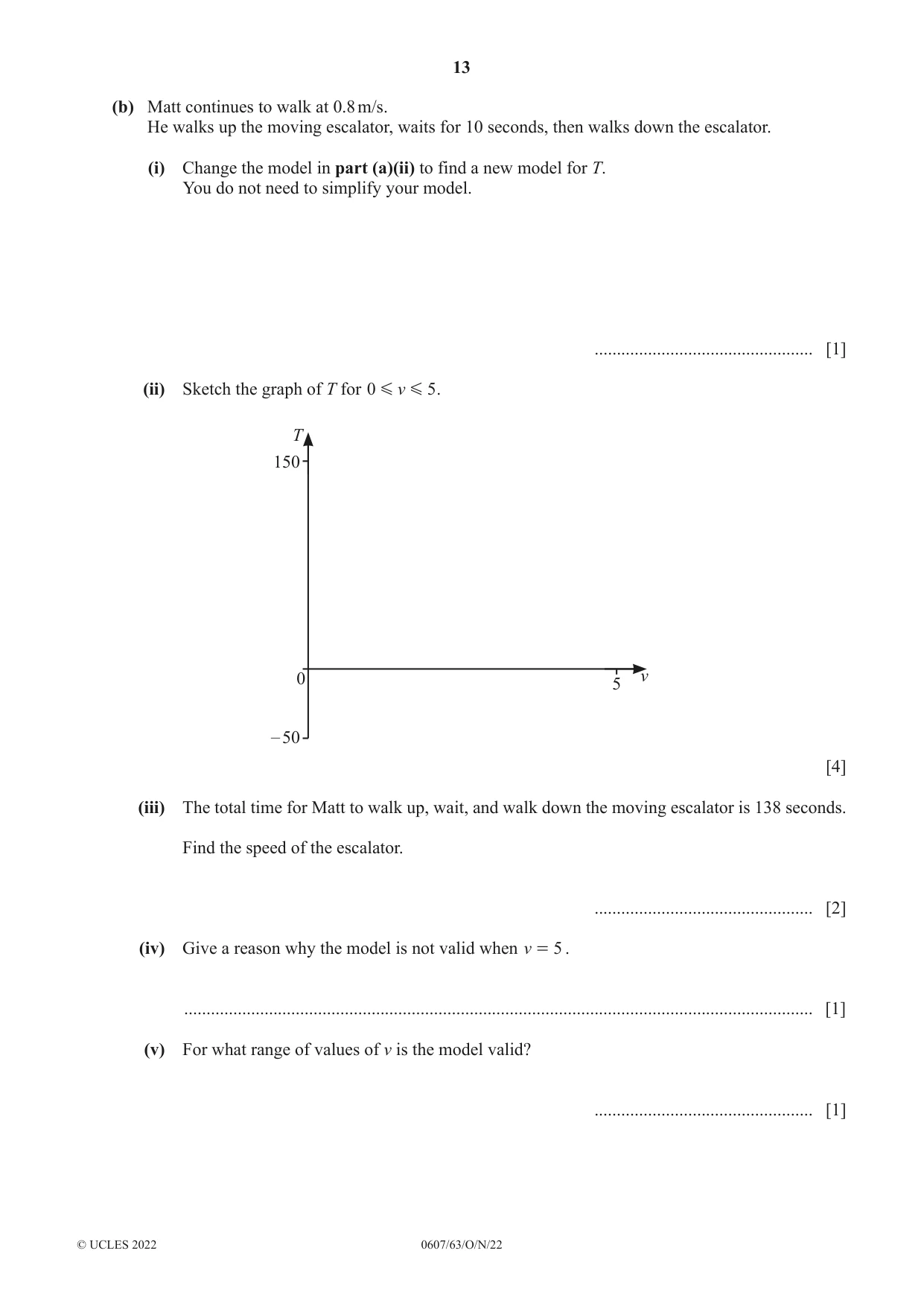 Cambridge IGCSE Mathematics - International 0607 2022 Oct/Nov Paper 6 · Variant 3 question paper, page 13 of 16