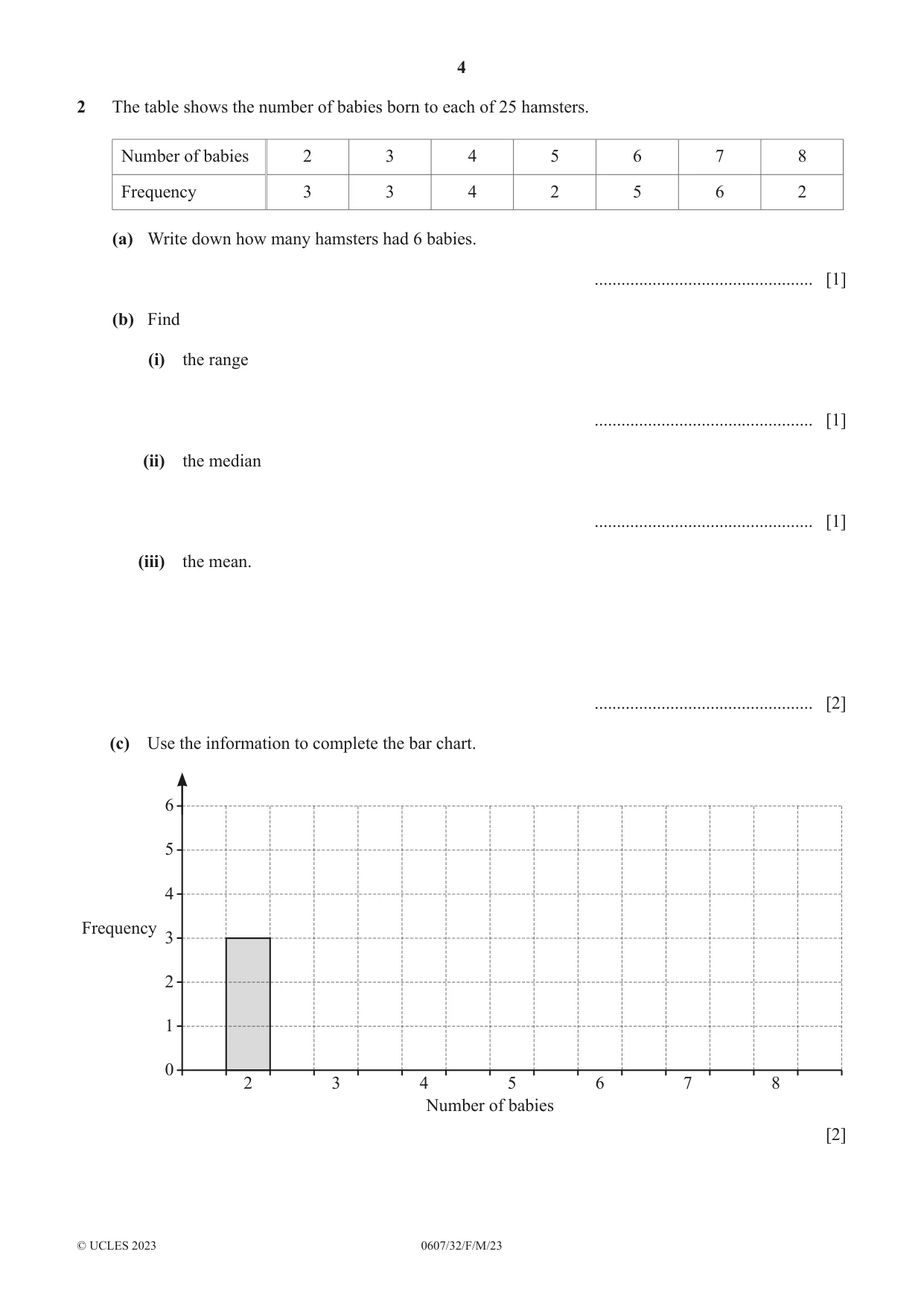 Cambridge IGCSE Mathematics - International 0607 2023 Feb/March Paper 3 · Variant 2 question paper, page 4 of 16