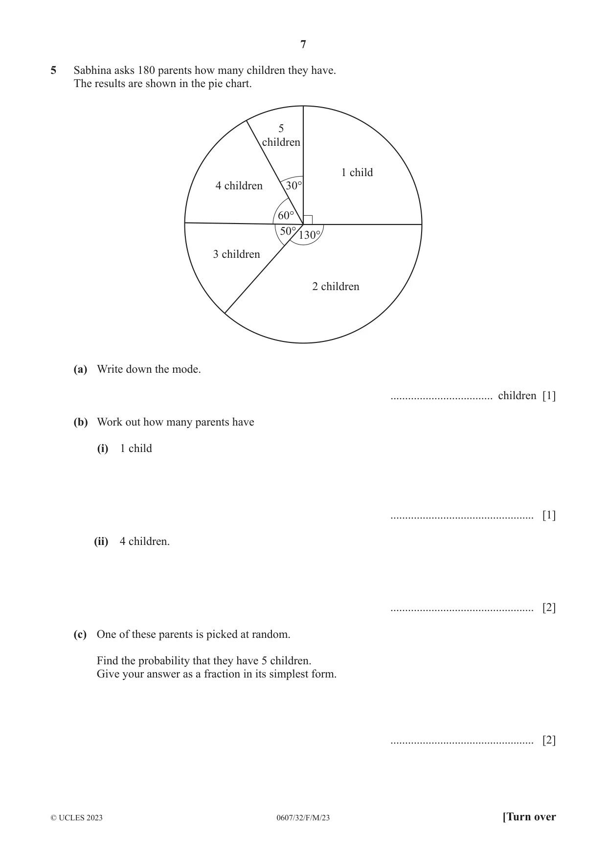 Cambridge IGCSE Mathematics - International 0607 2023 Feb/March Paper 3 · Variant 2 question paper, page 7 of 16