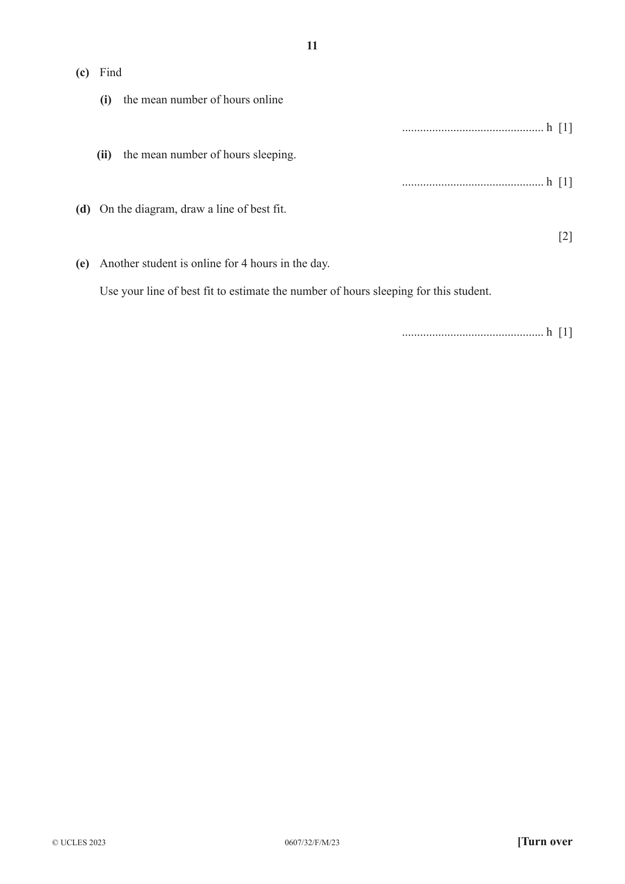 Cambridge IGCSE Mathematics - International 0607 2023 Feb/March Paper 3 · Variant 2 question paper, page 11 of 16