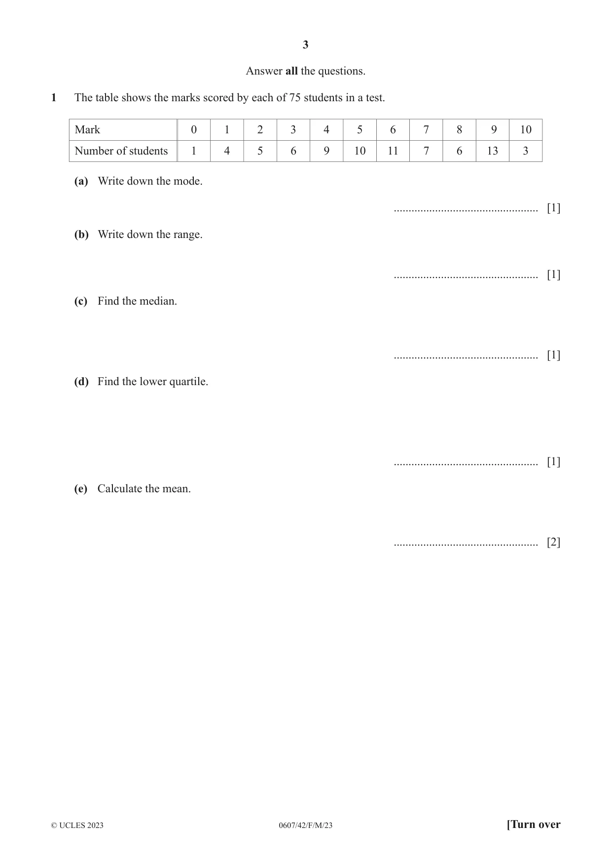 Cambridge IGCSE Mathematics - International 0607 2023 Feb/March Paper 4 · Variant 2 question paper, page 3 of 20