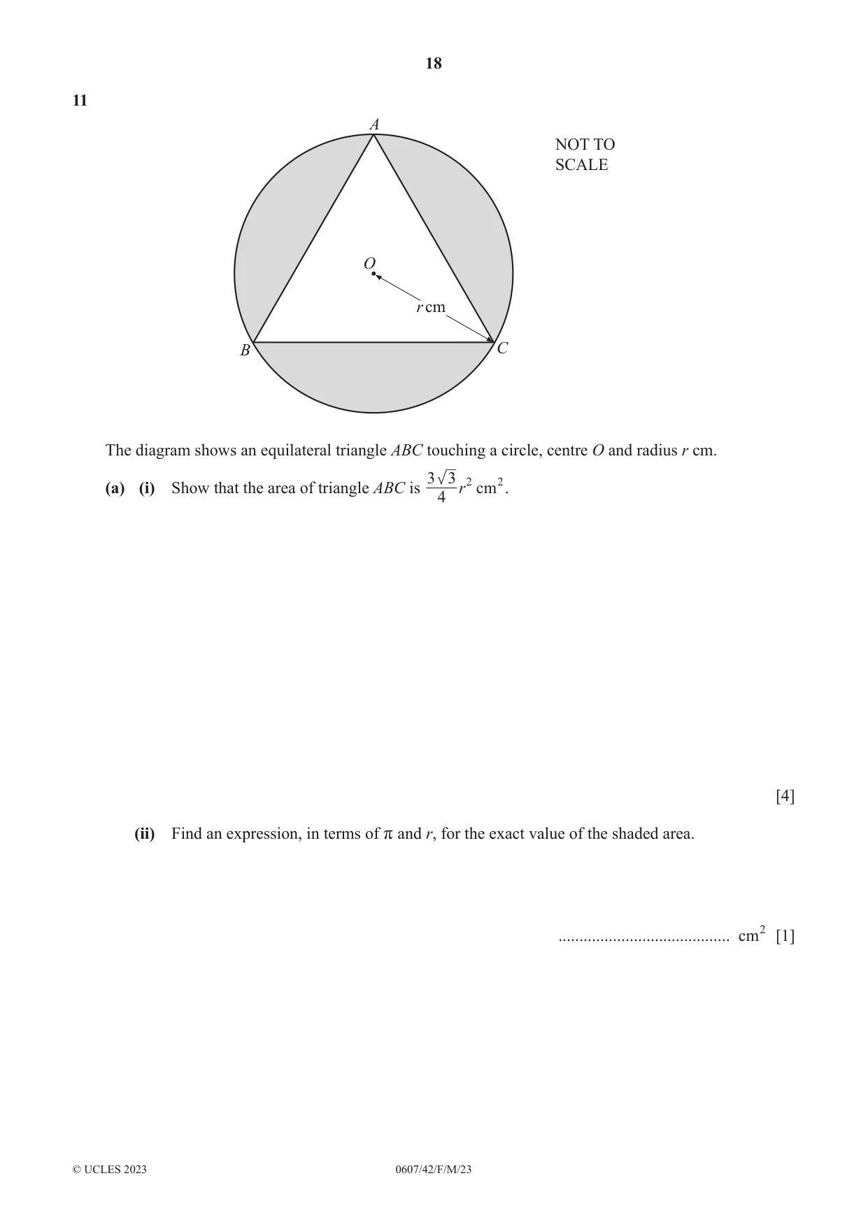 Cambridge IGCSE Mathematics - International 0607 2023 Feb/March Paper 4 · Variant 2 question paper, page 18 of 20
