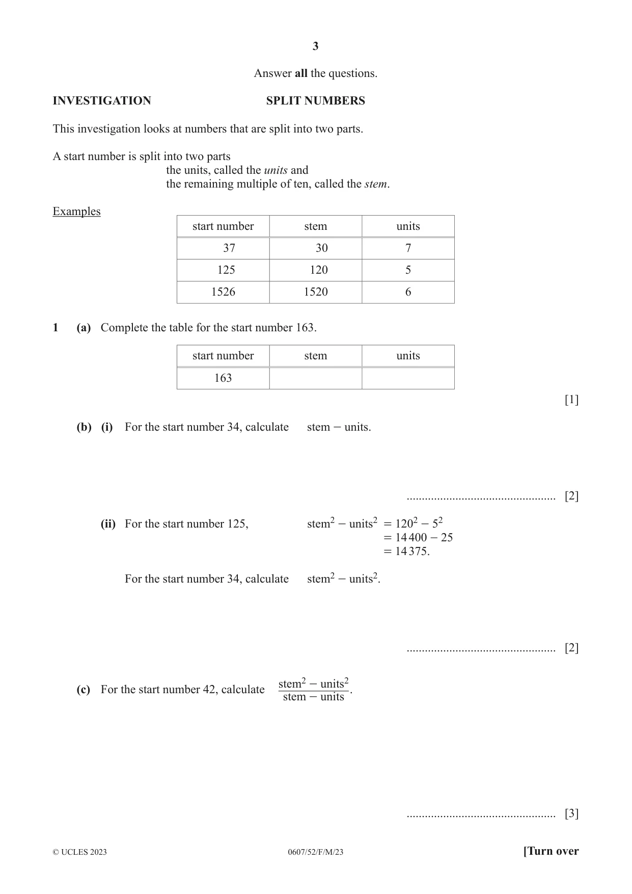 Cambridge IGCSE Mathematics - International 0607 2023 Feb/March Paper 5 · Variant 2 question paper, page 3 of 8