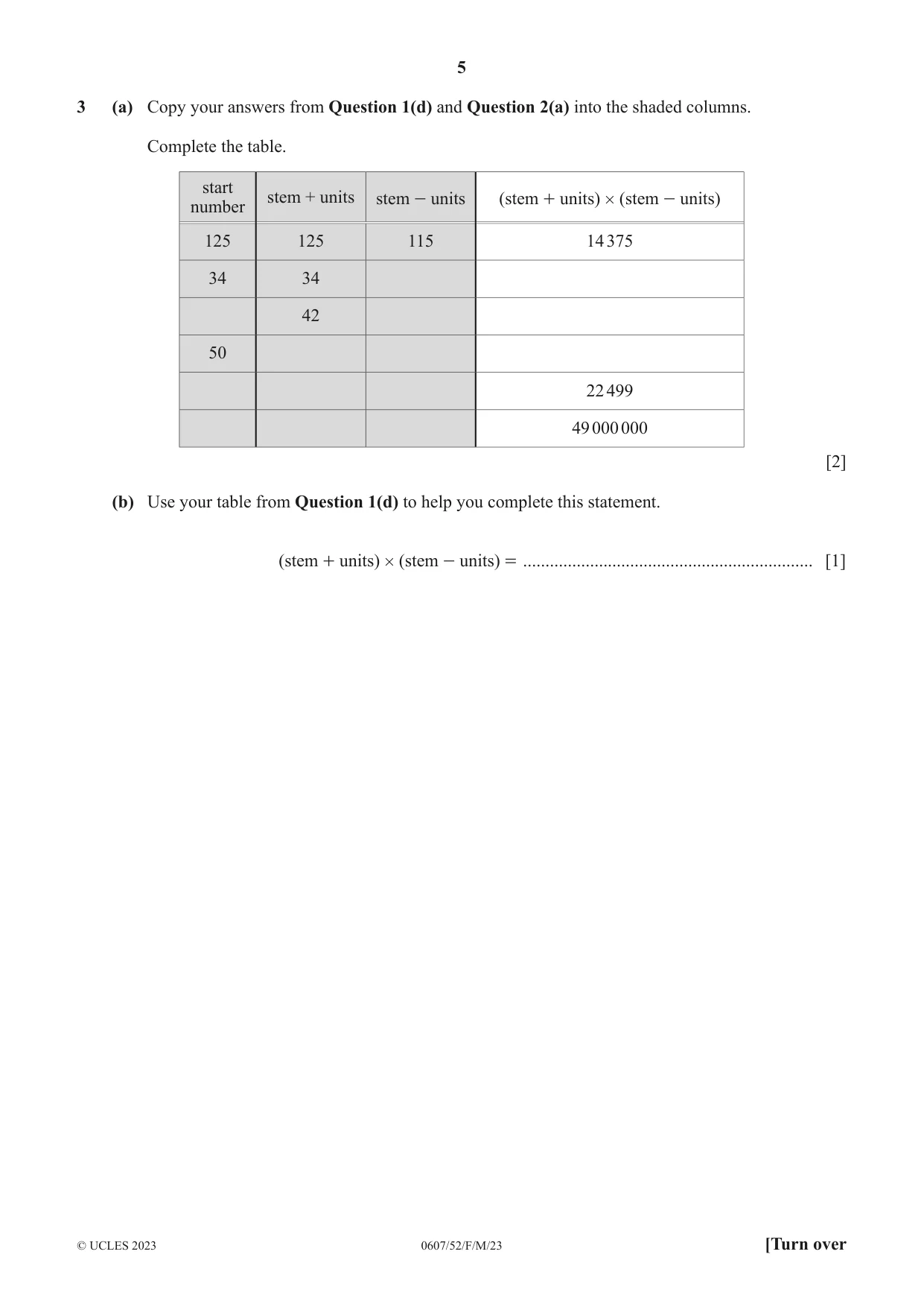Cambridge IGCSE Mathematics - International 0607 2023 Feb/March Paper 5 · Variant 2 question paper, page 5 of 8