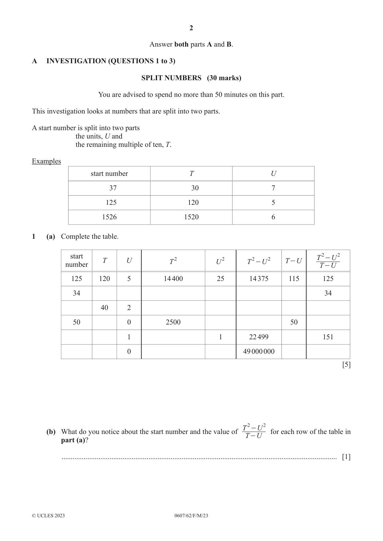 Cambridge IGCSE Mathematics - International 0607 2023 Feb/March Paper 6 · Variant 2 question paper, page 2 of 16
