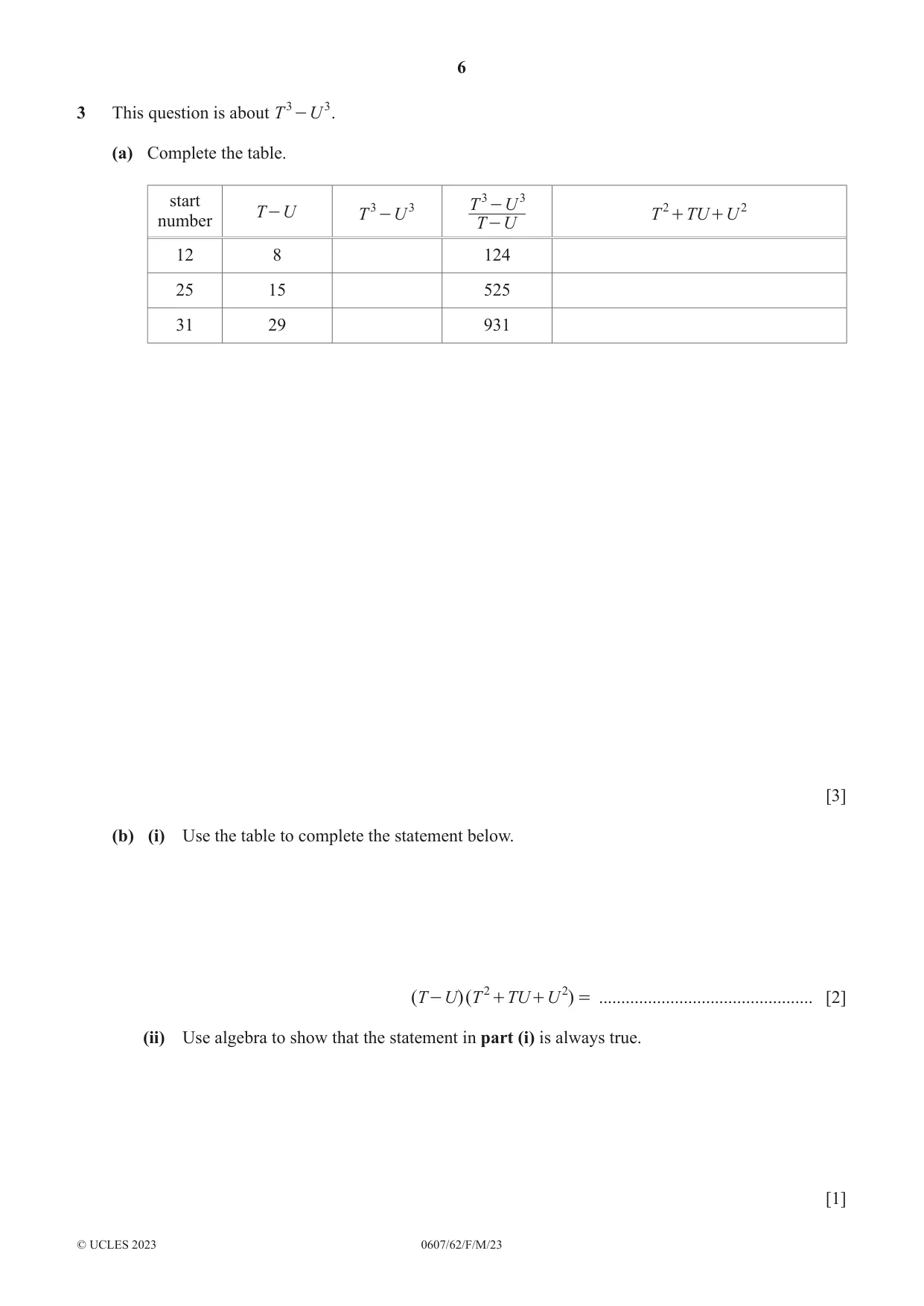 Cambridge IGCSE Mathematics - International 0607 2023 Feb/March Paper 6 · Variant 2 question paper, page 6 of 16