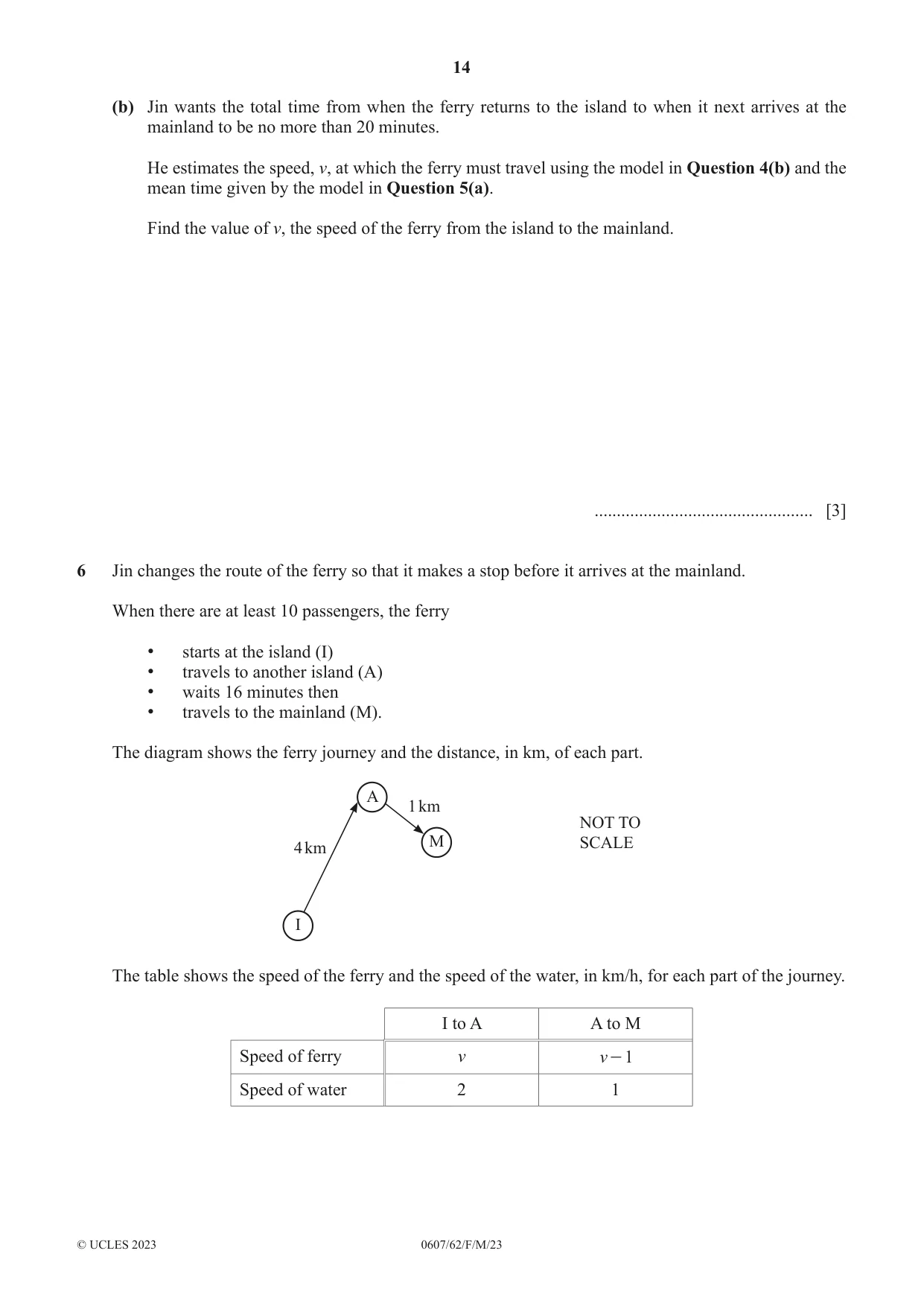 Cambridge IGCSE Mathematics - International 0607 2023 Feb/March Paper 6 · Variant 2 question paper, page 14 of 16