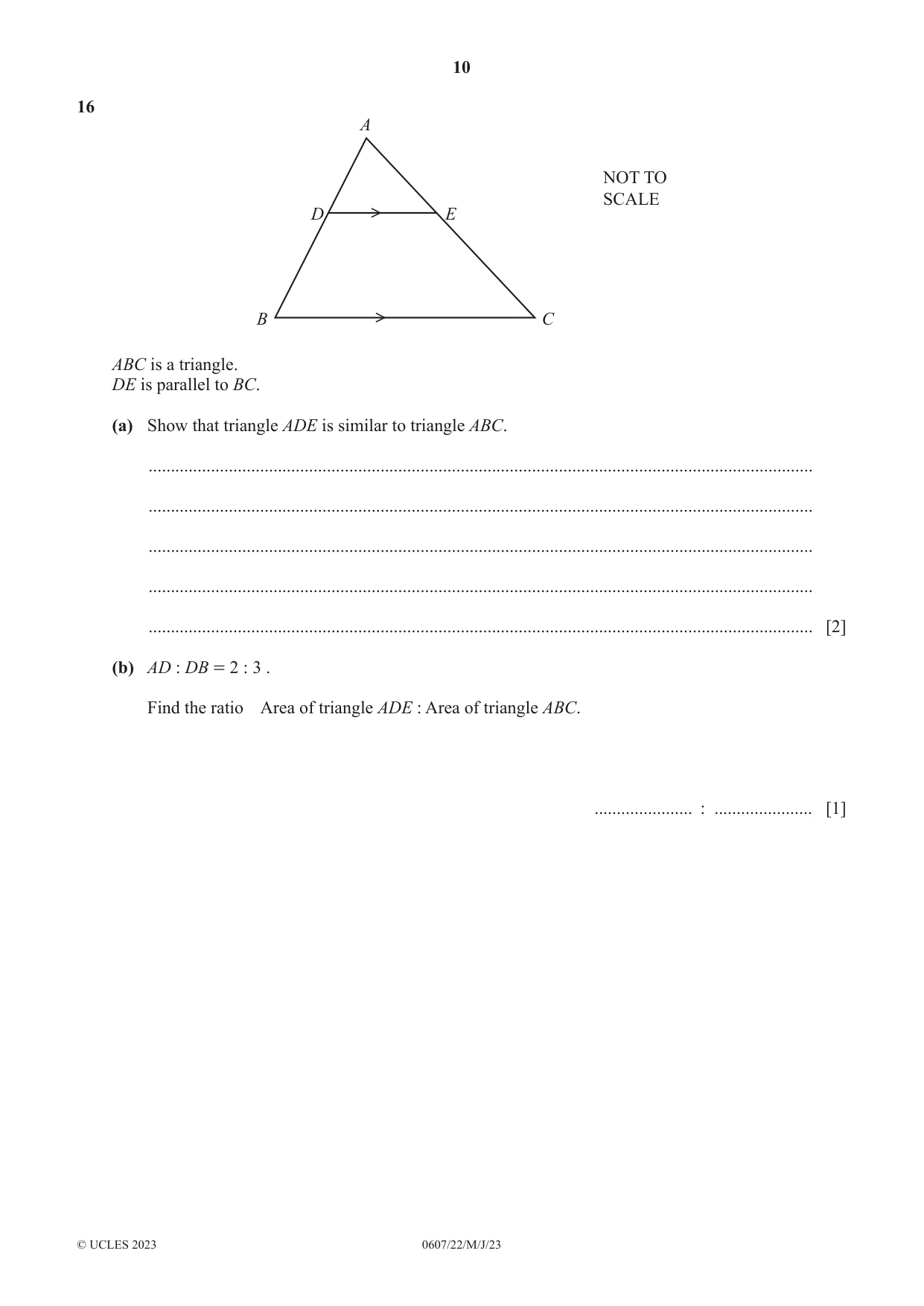 Cambridge IGCSE Mathematics - International 0607 2023 May/June Paper 2 · Variant 2 question paper, page 10 of 12