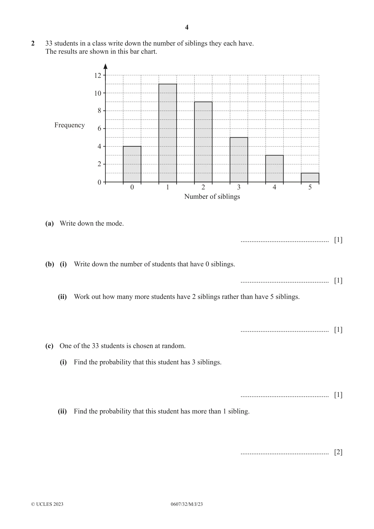 Cambridge IGCSE Mathematics - International 0607 2023 May/June Paper 3 · Variant 2 question paper, page 4 of 16