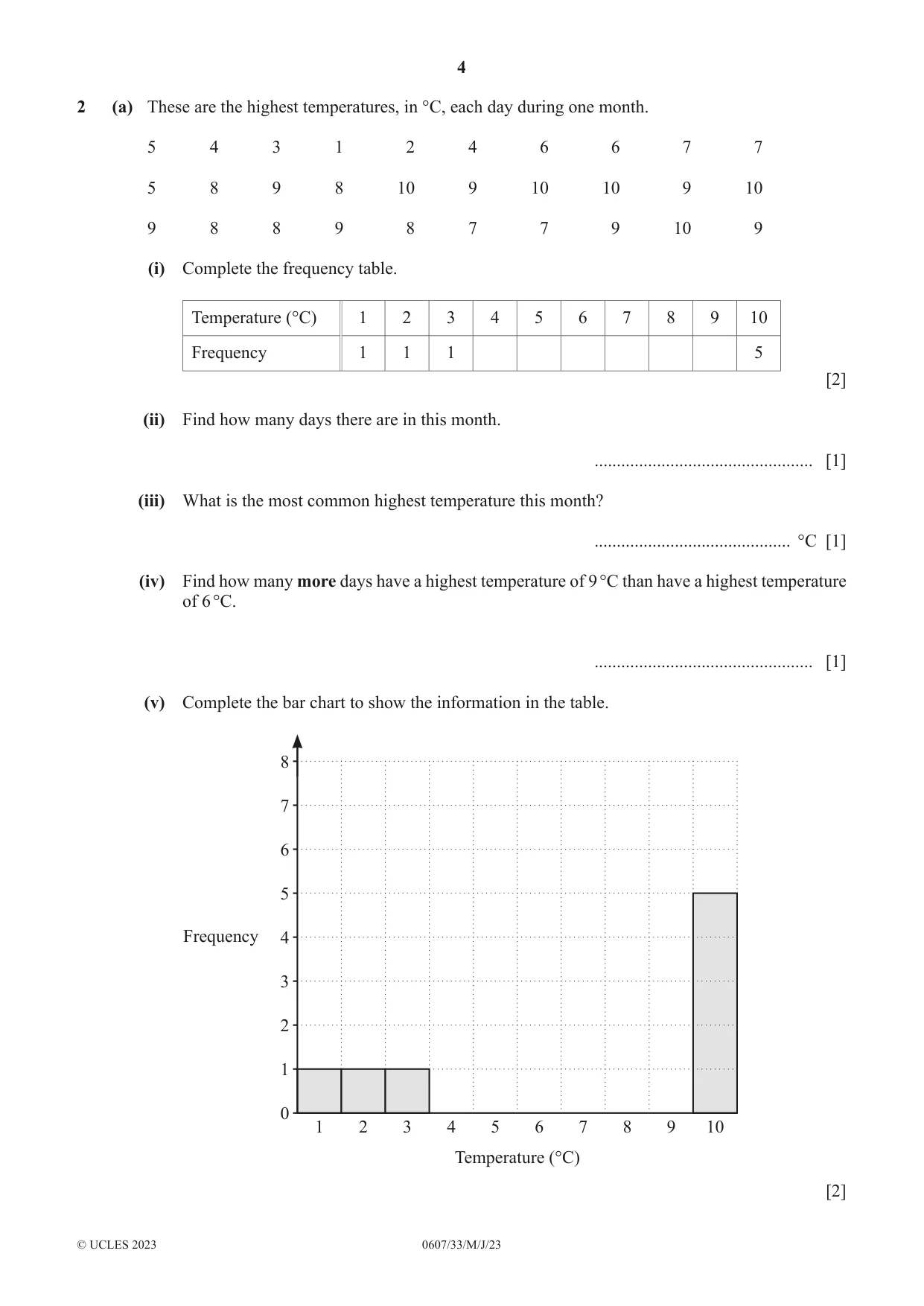 Cambridge IGCSE Mathematics - International 0607 2023 May/June Paper 3 · Variant 3 question paper, page 4 of 20