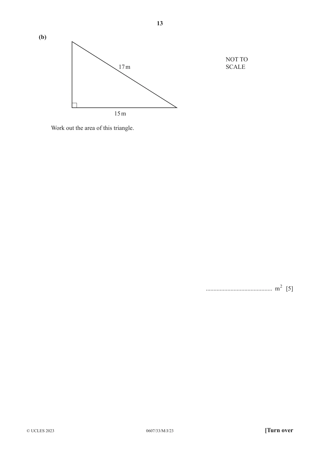Cambridge IGCSE Mathematics - International 0607 2023 May/June Paper 3 · Variant 3 question paper, page 13 of 20