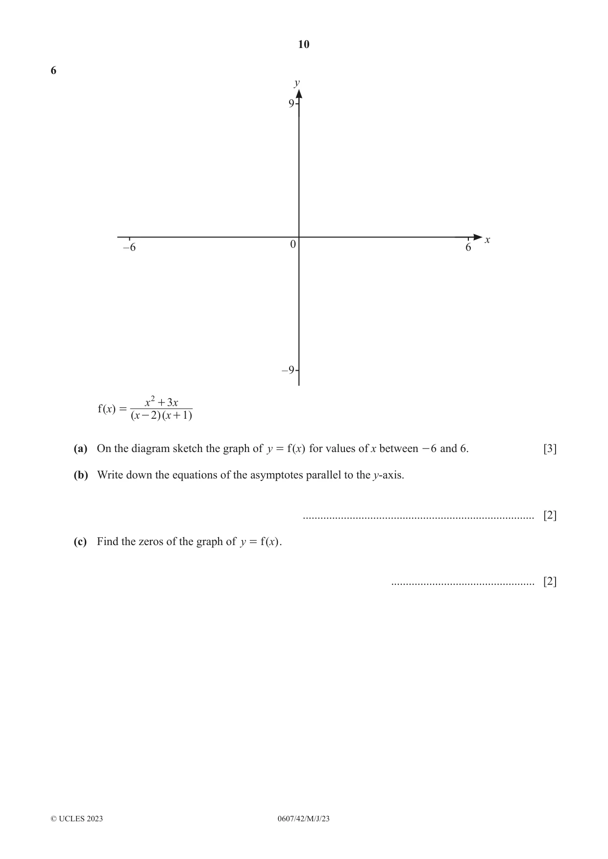 Cambridge IGCSE Mathematics - International 0607 2023 May/June Paper 4 · Variant 2 question paper, page 10 of 20