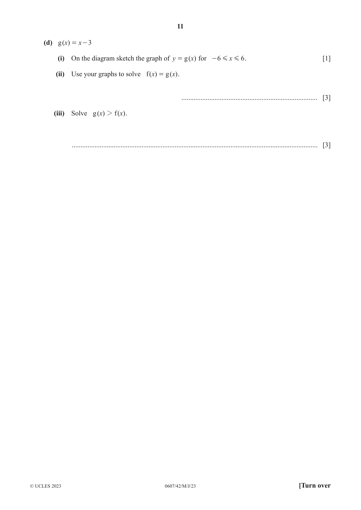 Cambridge IGCSE Mathematics - International 0607 2023 May/June Paper 4 · Variant 2 question paper, page 11 of 20