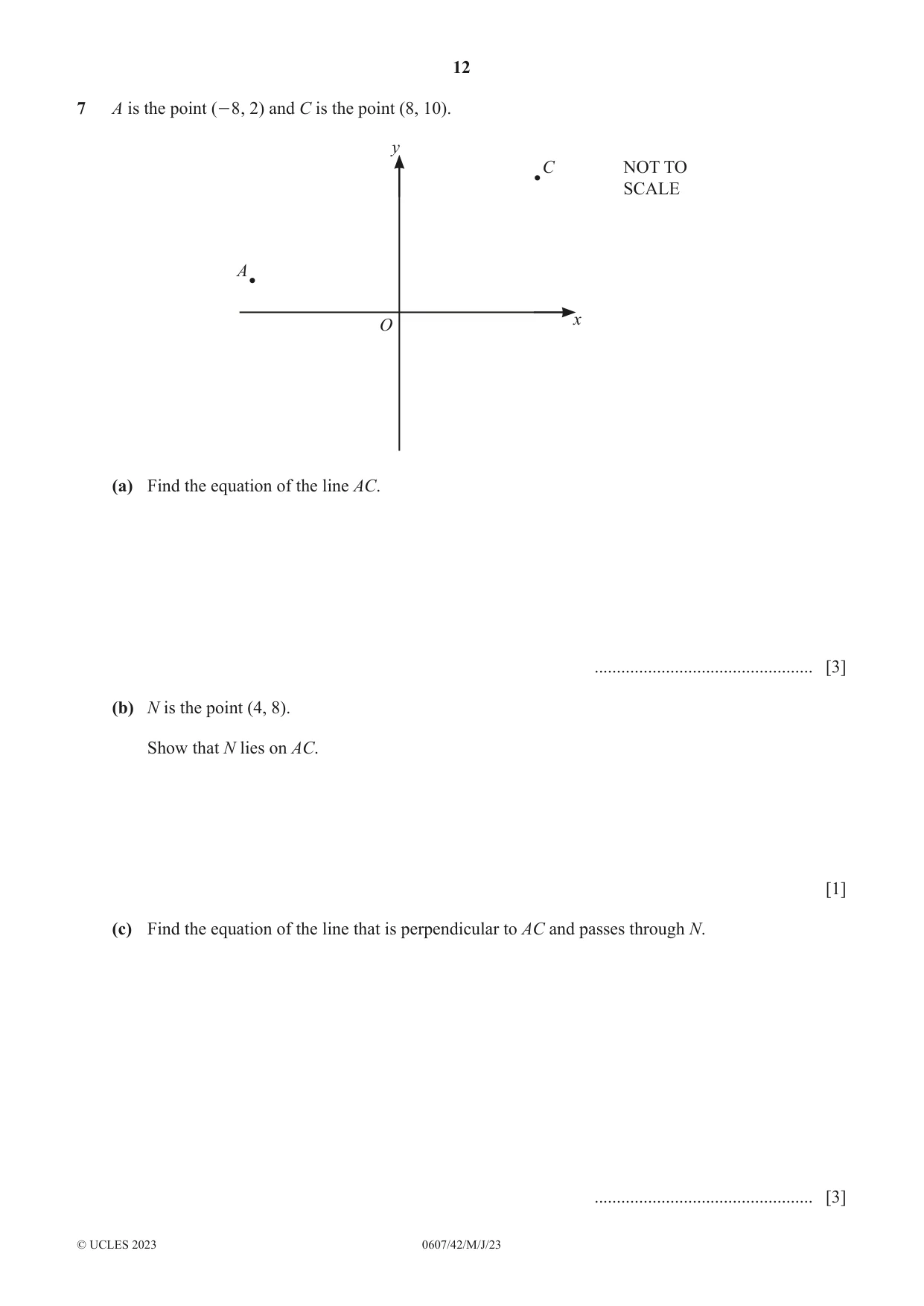 Cambridge IGCSE Mathematics - International 0607 2023 May/June Paper 4 · Variant 2 question paper, page 12 of 20