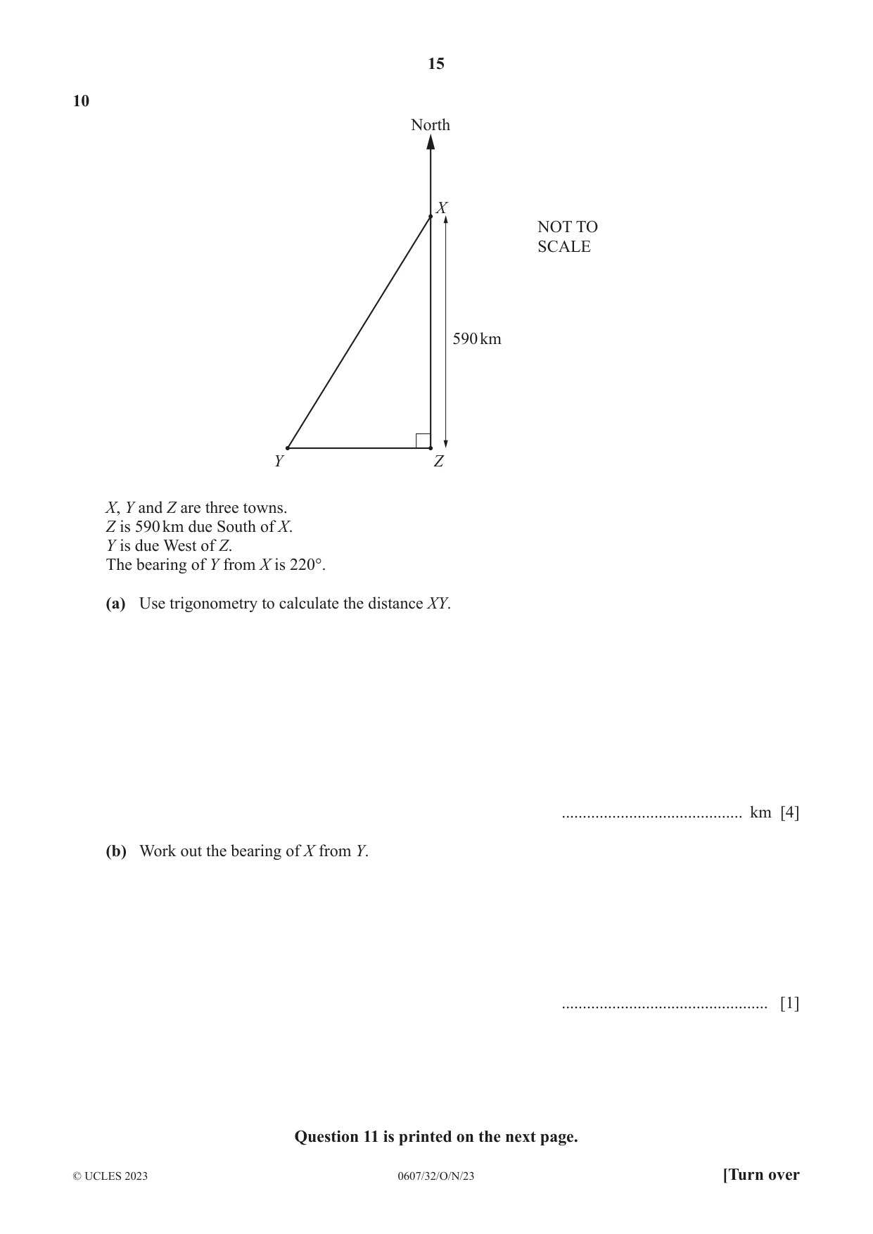 Cambridge IGCSE Mathematics - International 0607 2023 Oct/Nov Paper 3 · Variant 2 question paper, page 15 of 16