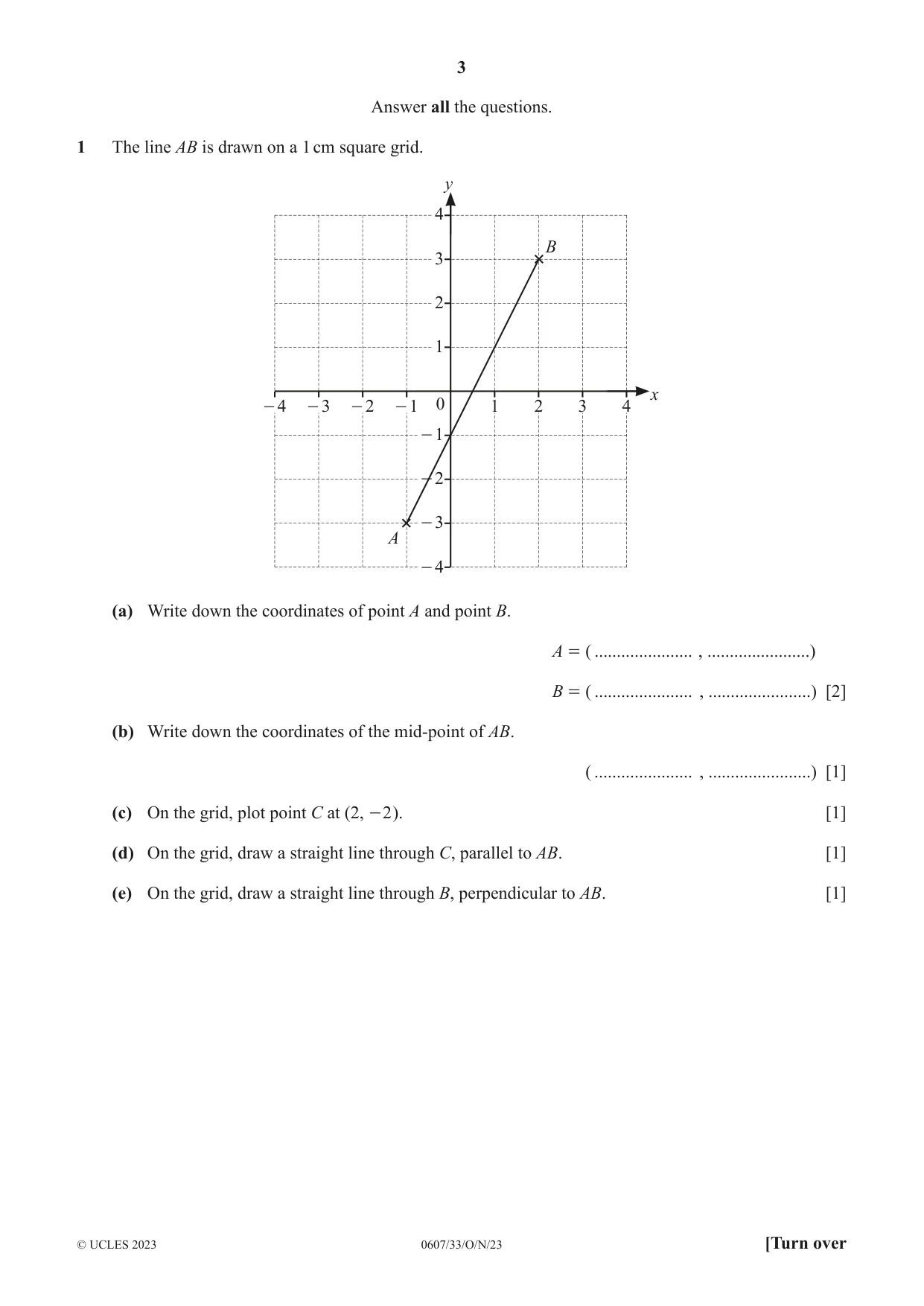 Cambridge IGCSE Mathematics - International 0607 2023 Oct/Nov Paper 3 · Variant 3 question paper, page 3 of 16