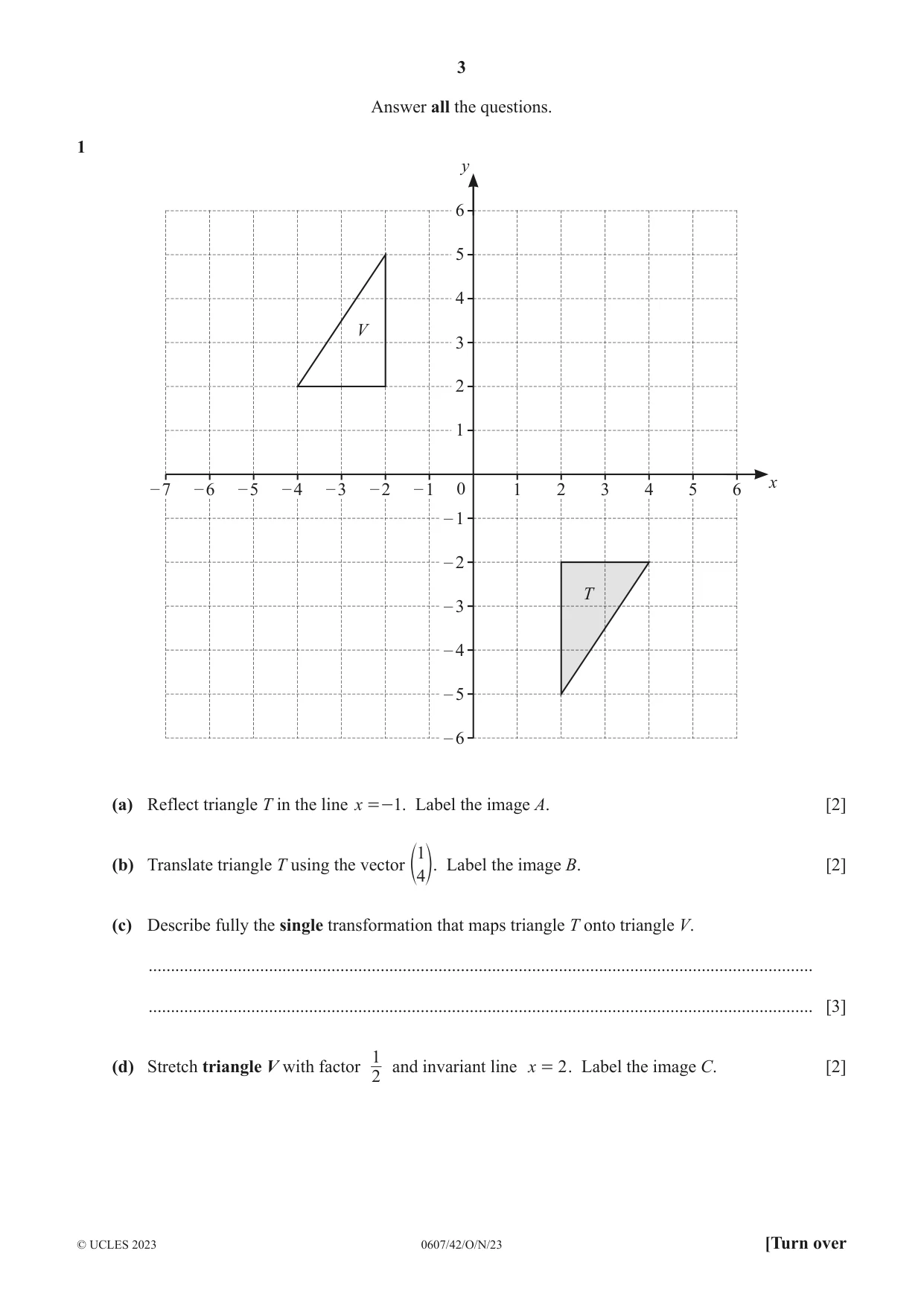 Cambridge IGCSE Mathematics - International 0607 2023 Oct/Nov Paper 4 · Variant 2 question paper, page 3 of 20