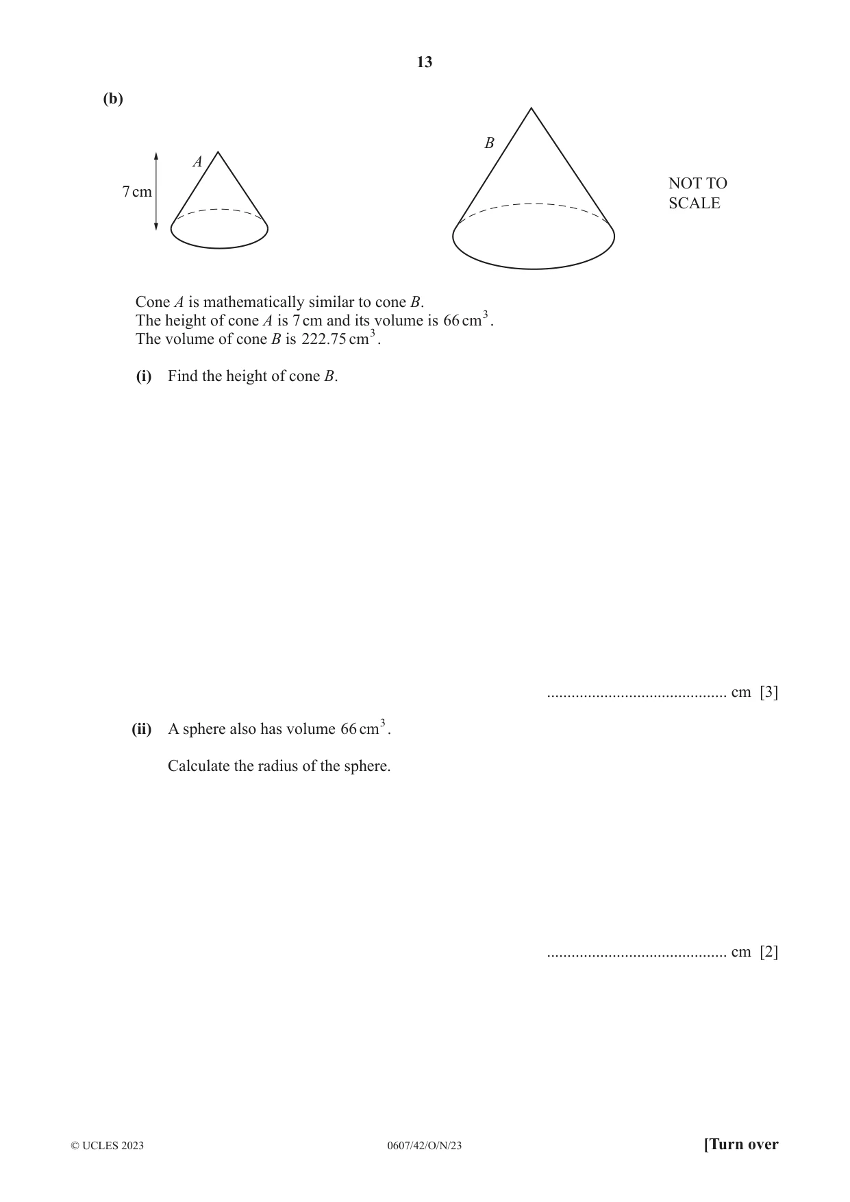 Cambridge IGCSE Mathematics - International 0607 2023 Oct/Nov Paper 4 · Variant 2 question paper, page 13 of 20