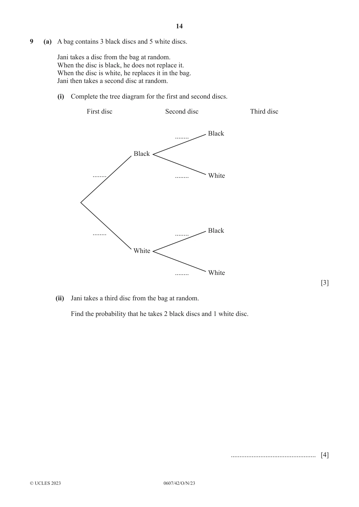 Cambridge IGCSE Mathematics - International 0607 2023 Oct/Nov Paper 4 · Variant 2 question paper, page 14 of 20