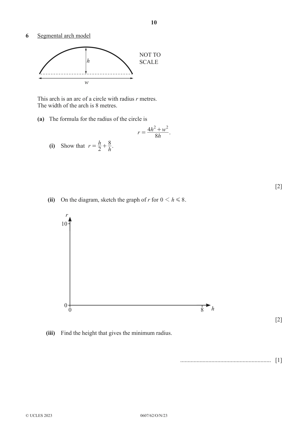 Cambridge IGCSE Mathematics - International 0607 2023 Oct/Nov Paper 6 · Variant 2 question paper, page 10 of 16