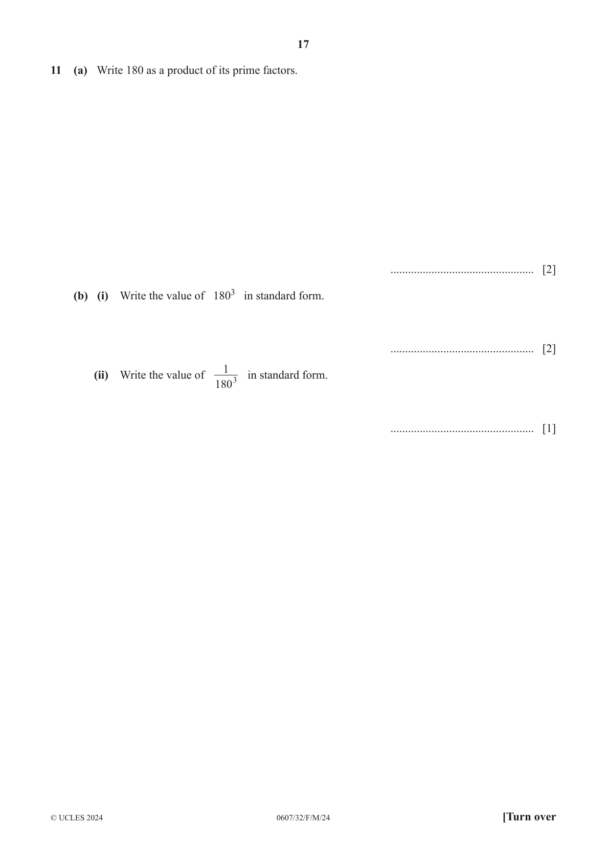 Cambridge IGCSE Mathematics - International 0607 2024 Feb/March Paper 3 · Variant 2 question paper, page 17 of 20