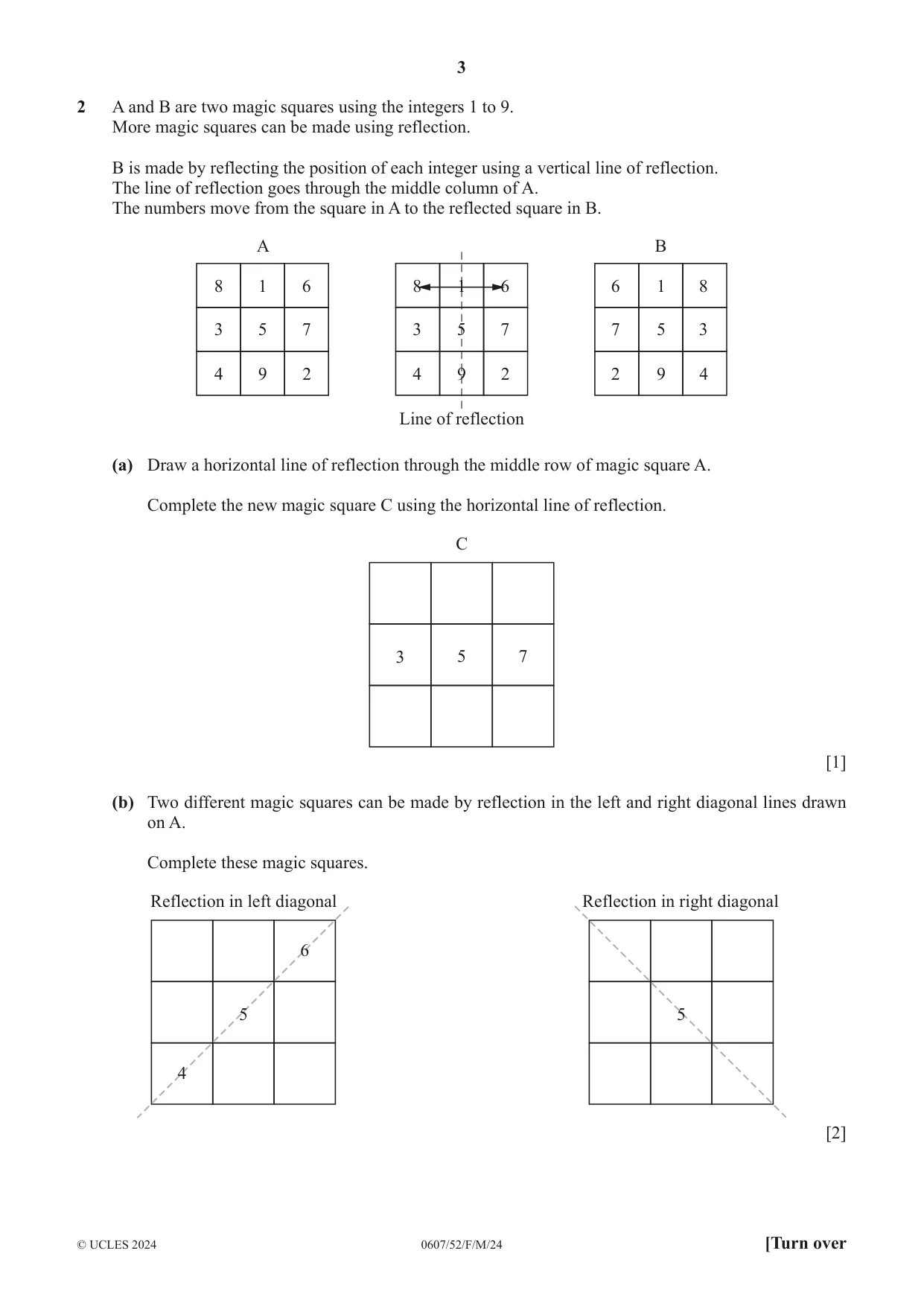 Cambridge IGCSE Mathematics - International 0607 2024 Feb/March Paper 5 · Variant 2 question paper, page 3 of 8