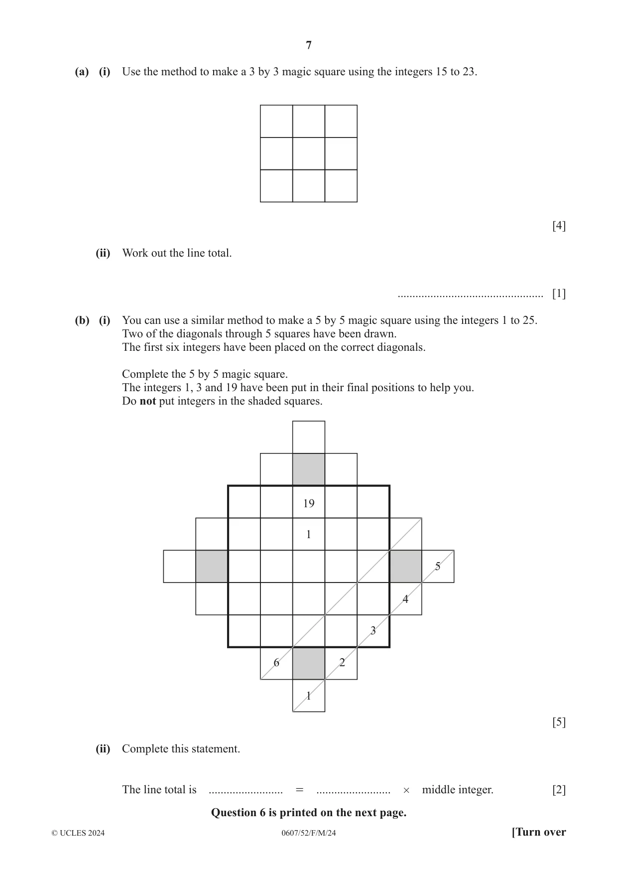 Cambridge IGCSE Mathematics - International 0607 2024 Feb/March Paper 5 · Variant 2 question paper, page 7 of 8