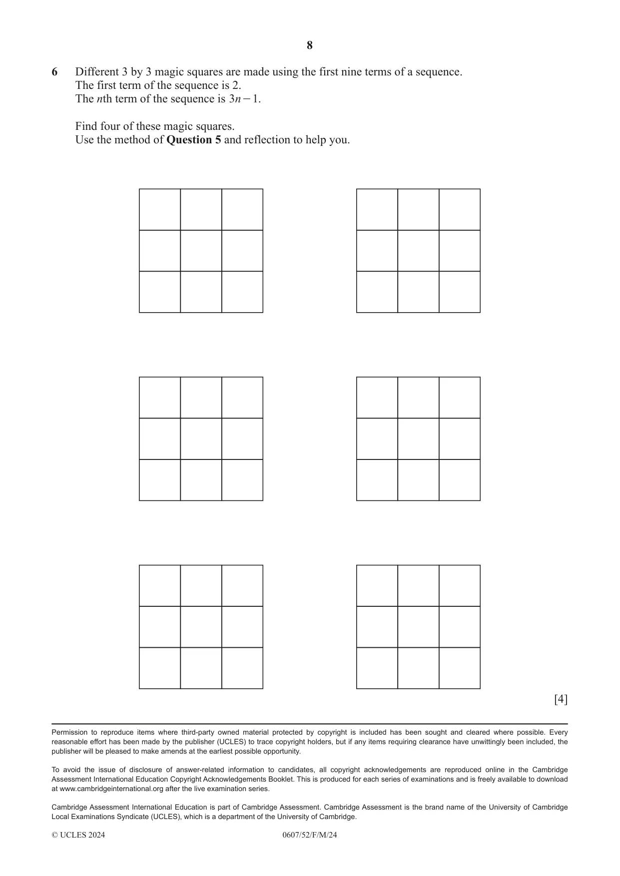 Cambridge IGCSE Mathematics - International 0607 2024 Feb/March Paper 5 · Variant 2 question paper, page 8 of 8