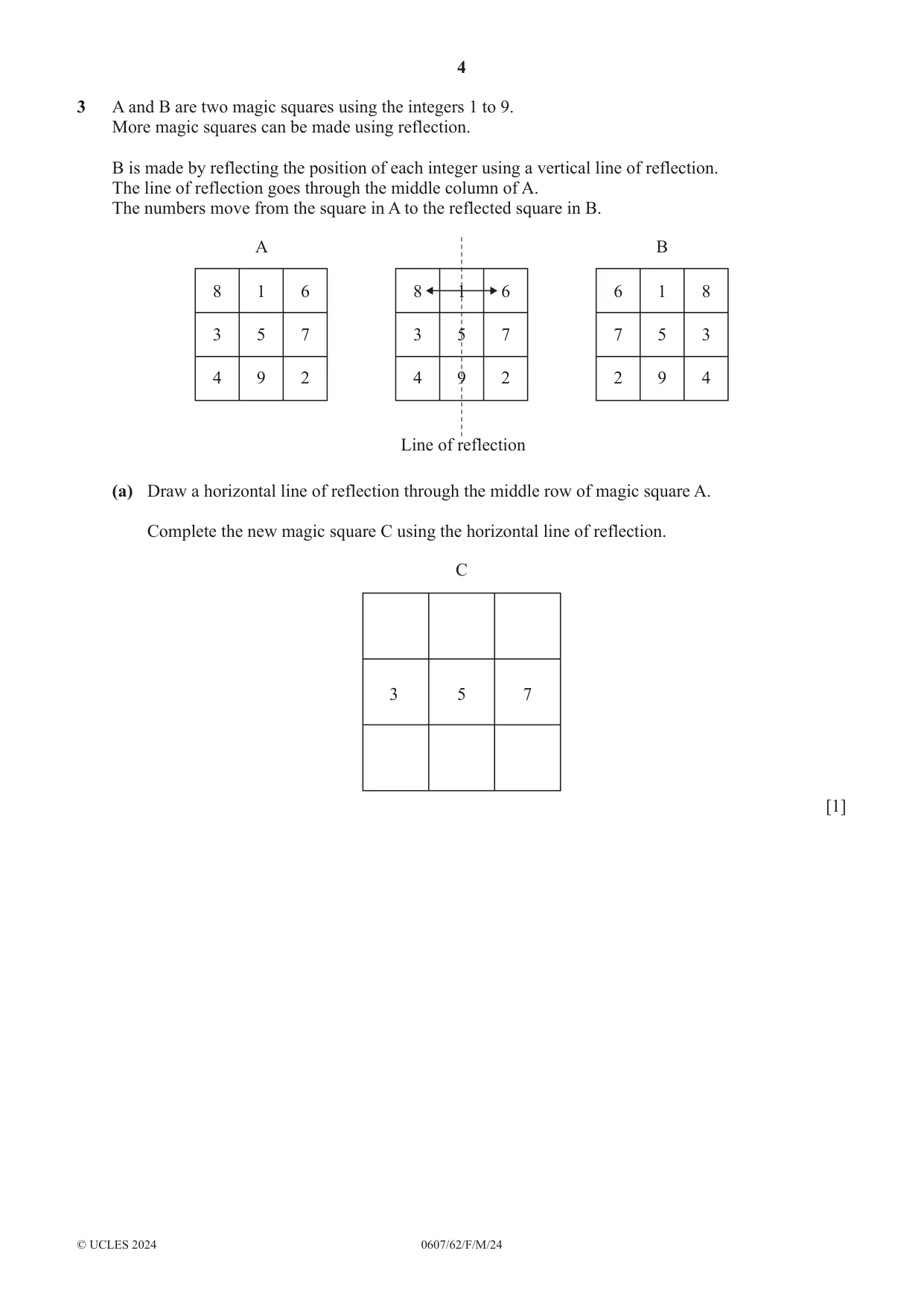Cambridge IGCSE Mathematics - International 0607 2024 Feb/March Paper 6 · Variant 2 question paper, page 4 of 16