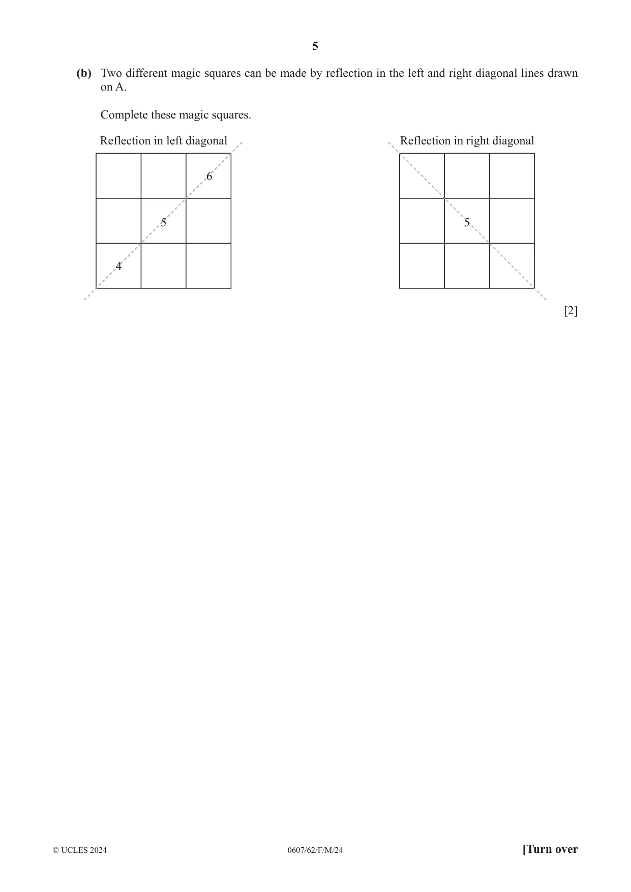 Cambridge IGCSE Mathematics - International 0607 2024 Feb/March Paper 6 · Variant 2 question paper, page 5 of 16