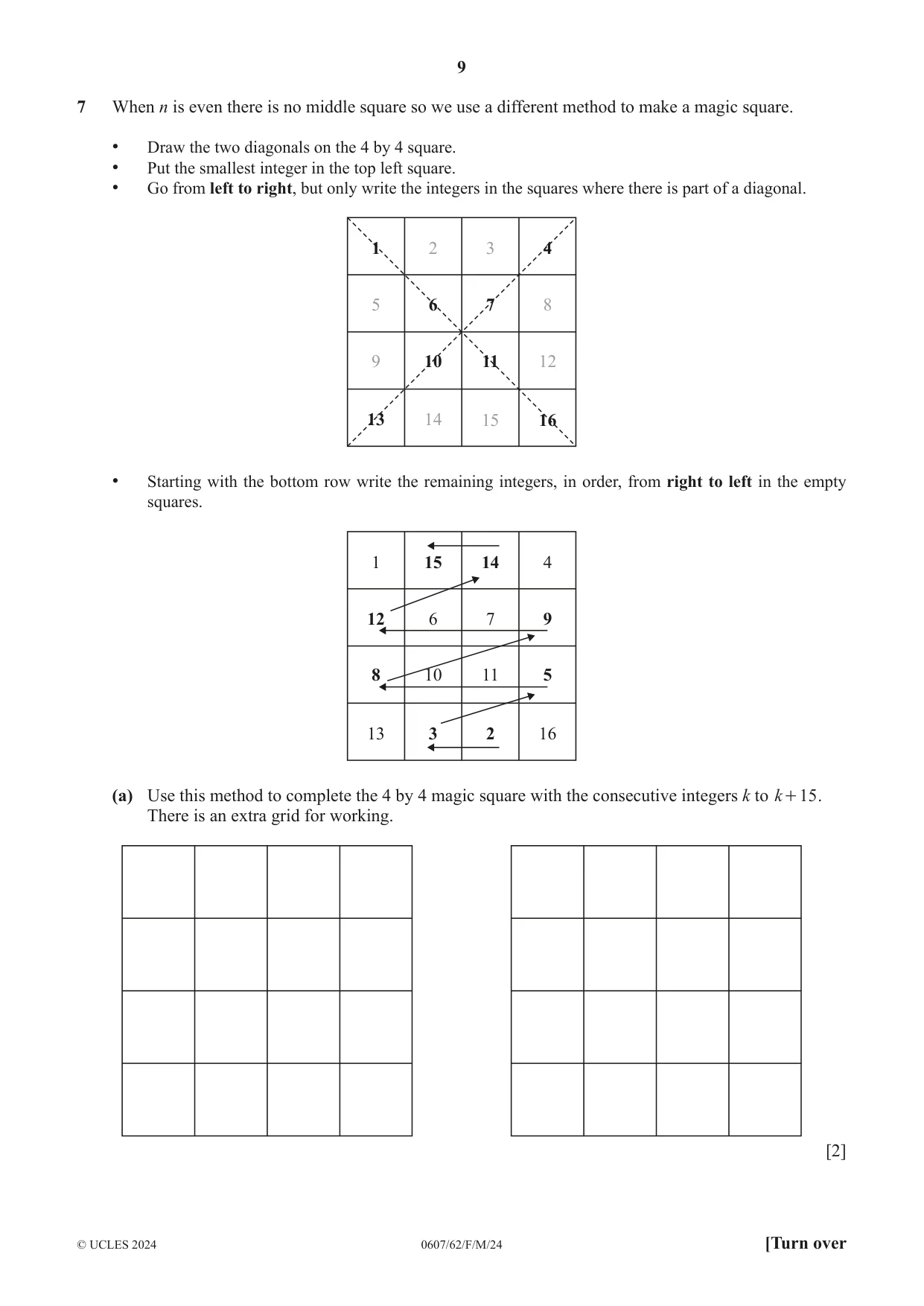 Cambridge IGCSE Mathematics - International 0607 2024 Feb/March Paper 6 · Variant 2 question paper, page 9 of 16