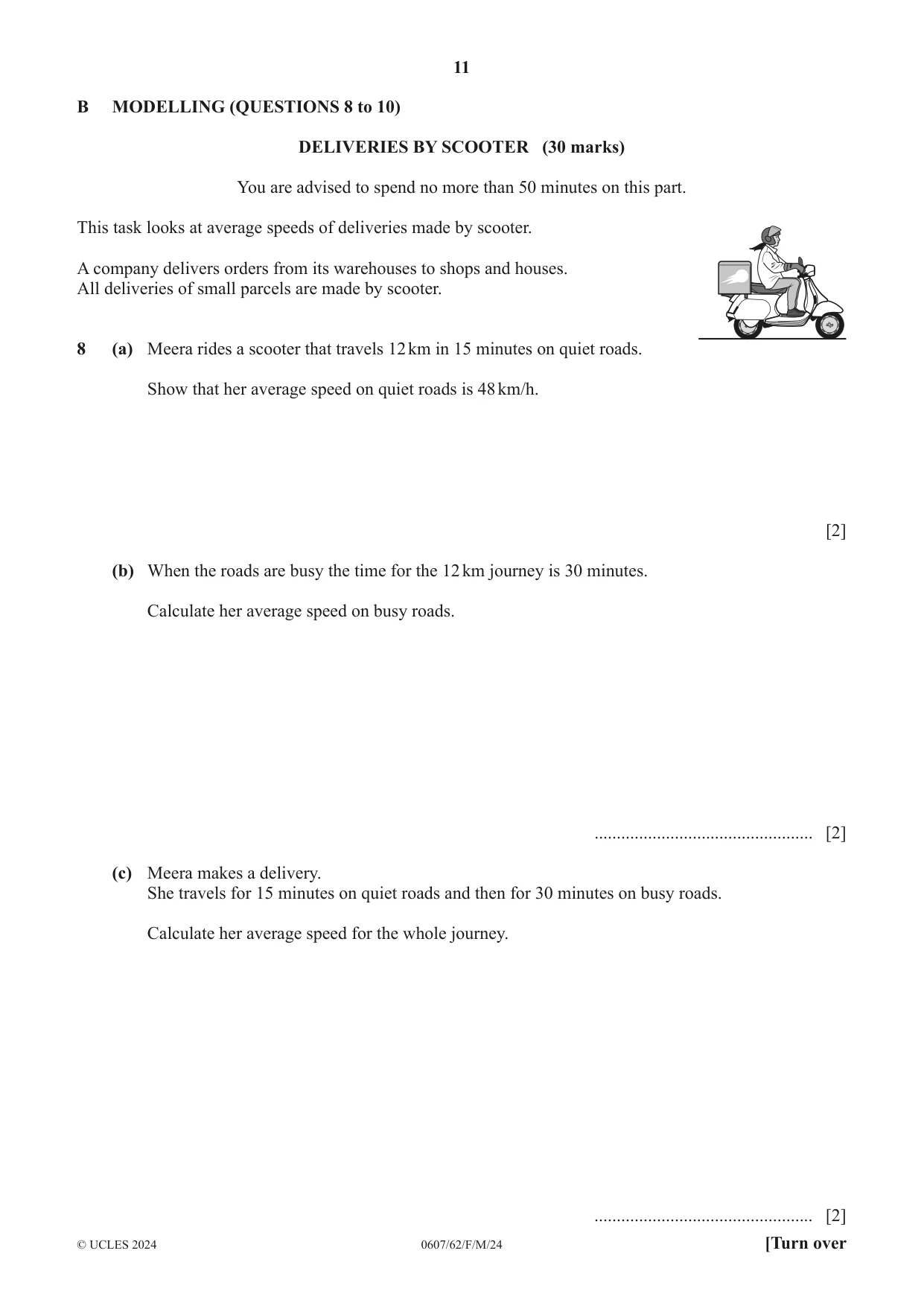 Cambridge IGCSE Mathematics - International 0607 2024 Feb/March Paper 6 · Variant 2 question paper, page 11 of 16