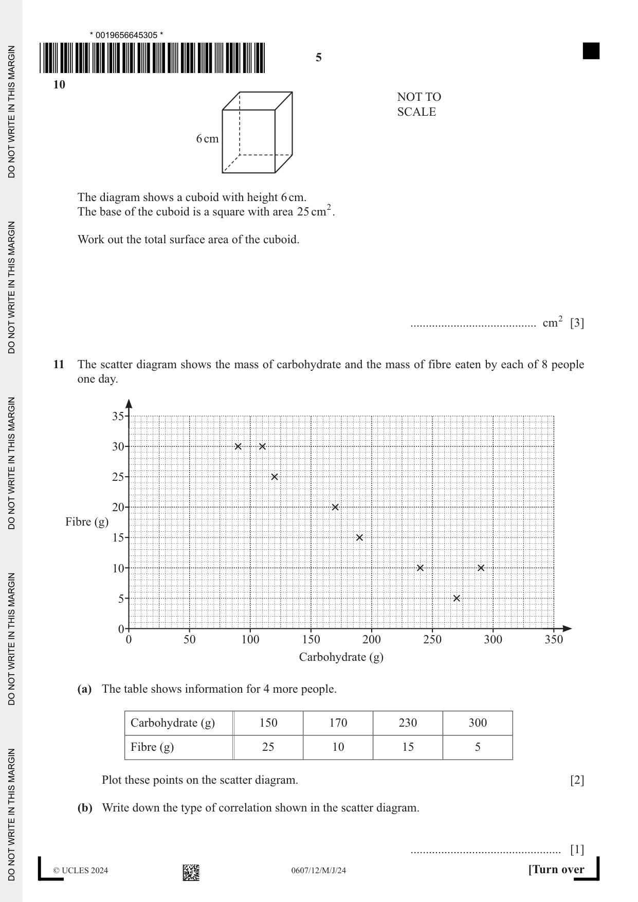 Cambridge IGCSE Mathematics - International 0607 2024 May/June Paper 1 · Variant 2 question paper, page 5 of 8