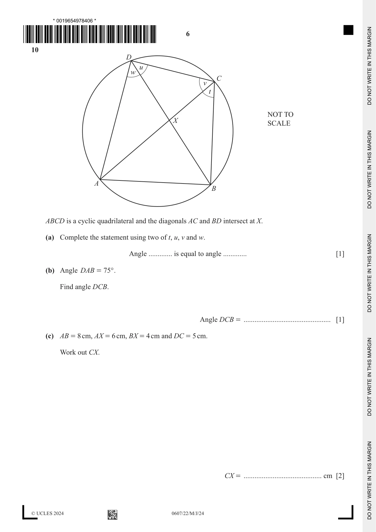 Cambridge IGCSE Mathematics - International 0607 2024 May/June Paper 2 · Variant 2 question paper, page 6 of 12