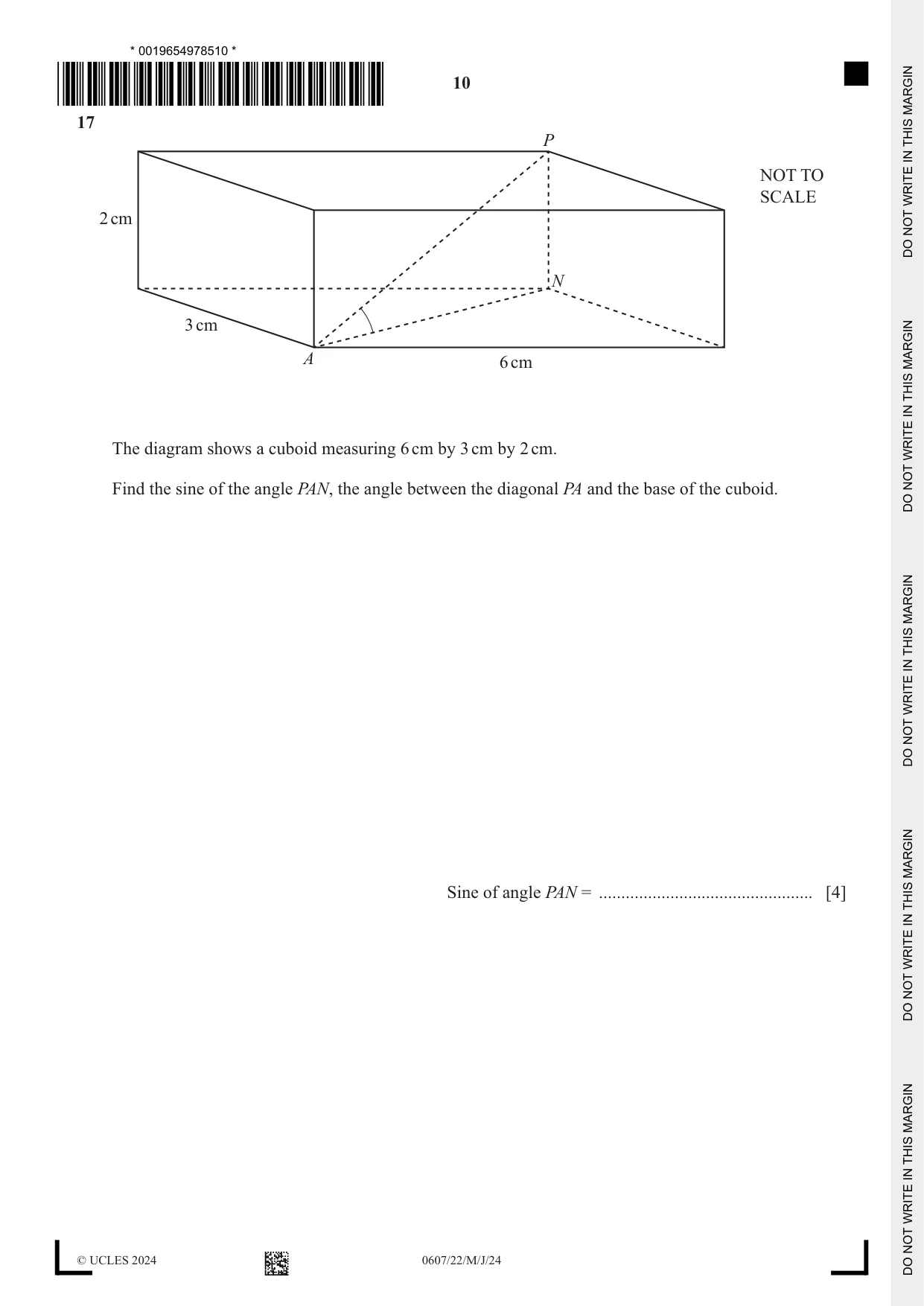 Cambridge IGCSE Mathematics - International 0607 2024 May/June Paper 2 · Variant 2 question paper, page 10 of 12