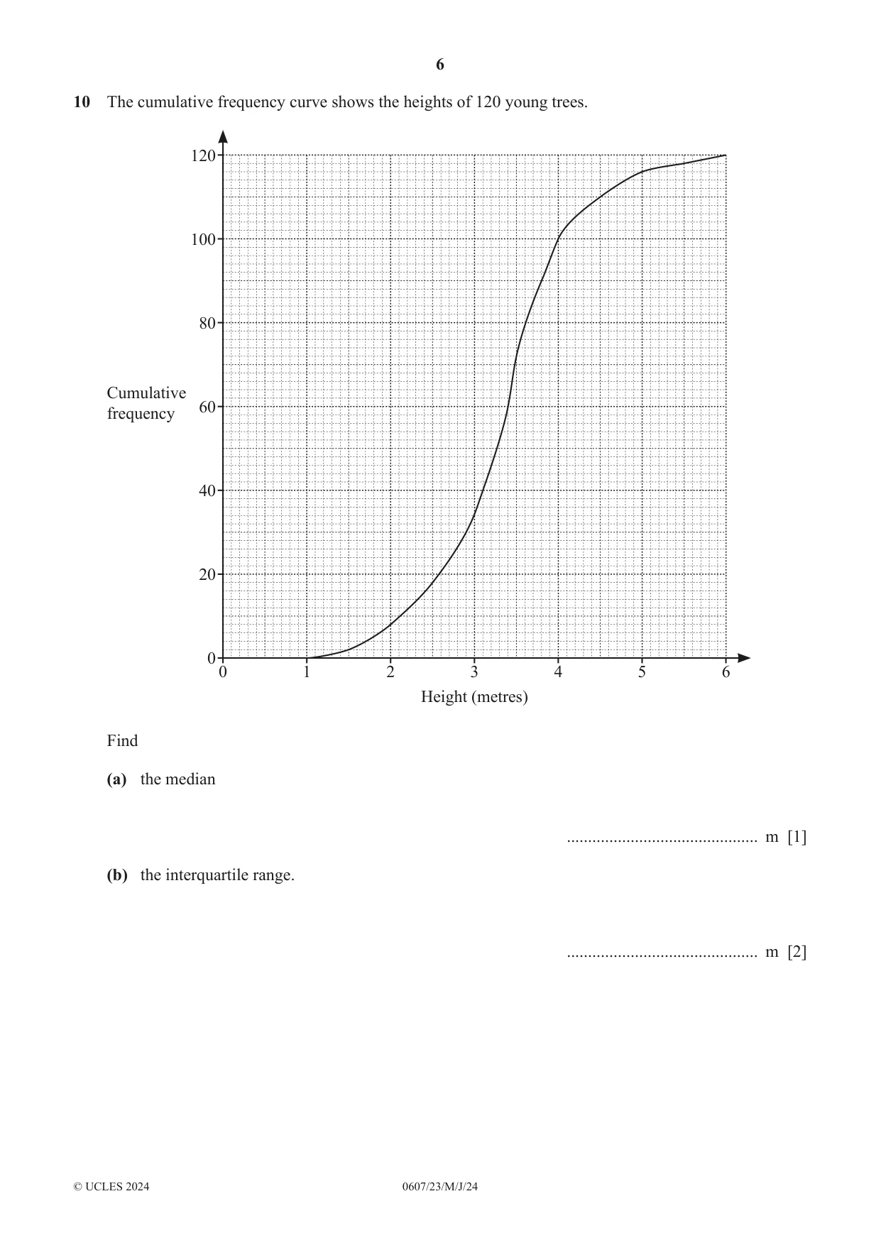 Cambridge IGCSE Mathematics - International 0607 2024 May/June Paper 2 · Variant 3 question paper, page 6 of 8
