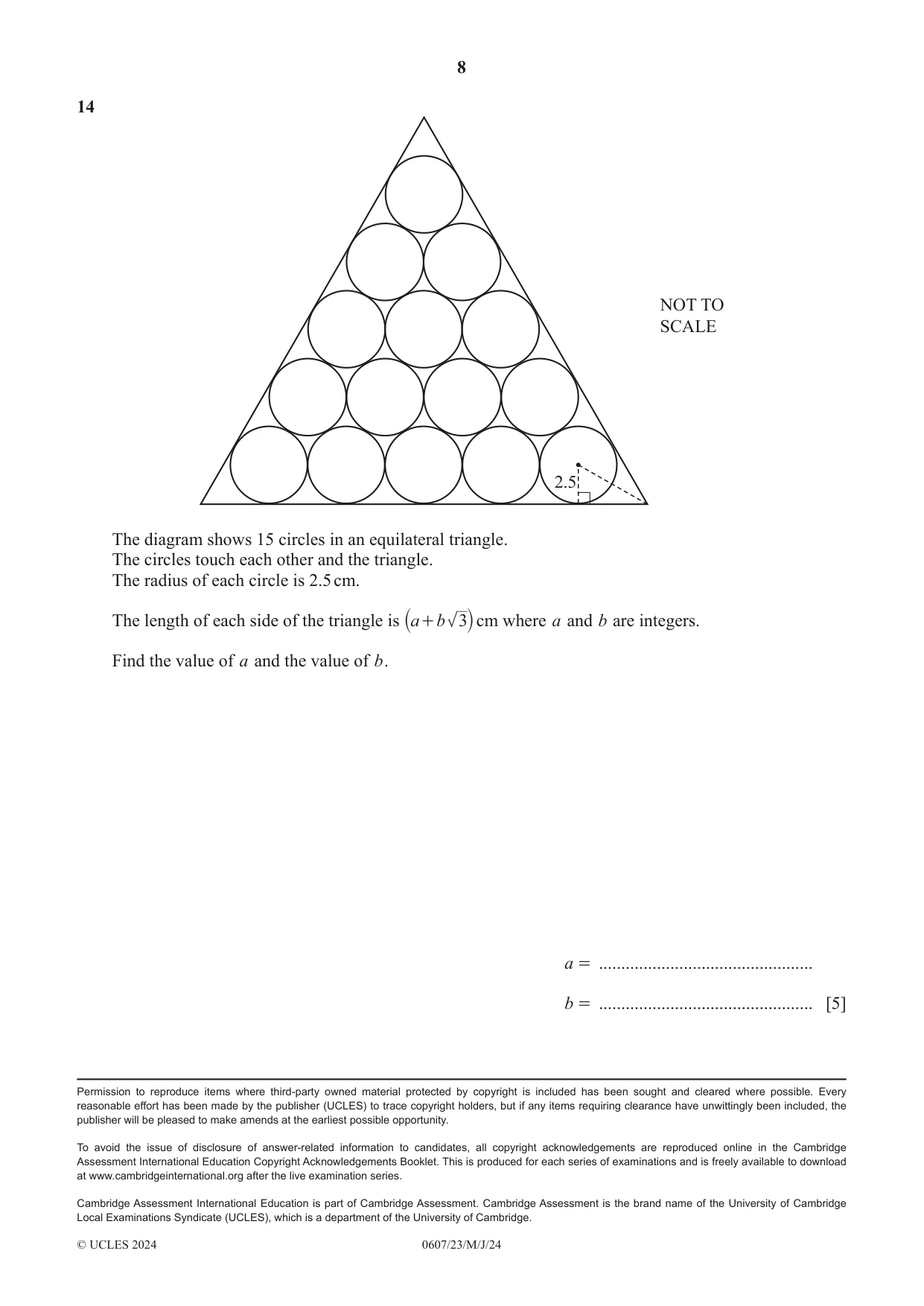 Cambridge IGCSE Mathematics - International 0607 2024 May/June Paper 2 · Variant 3 question paper, page 8 of 8