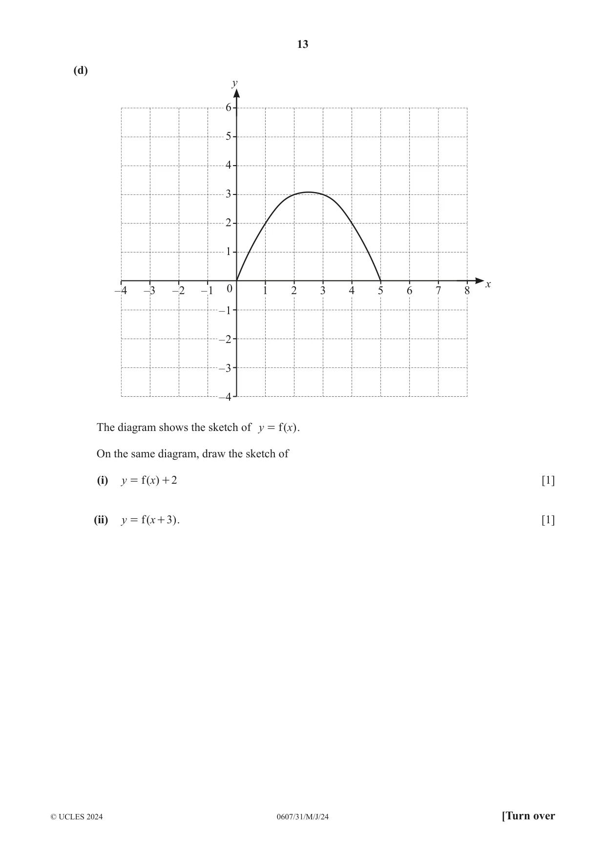 Cambridge IGCSE Mathematics - International 0607 2024 May/June Paper 3 · Variant 1 question paper, page 13 of 20