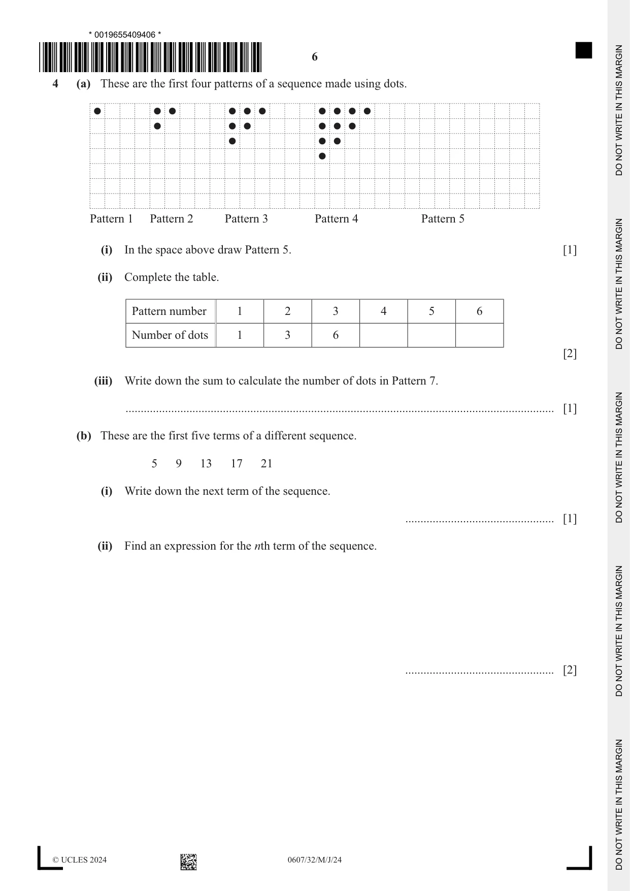 Cambridge IGCSE Mathematics - International 0607 2024 May/June Paper 3 · Variant 2 question paper, page 6 of 16