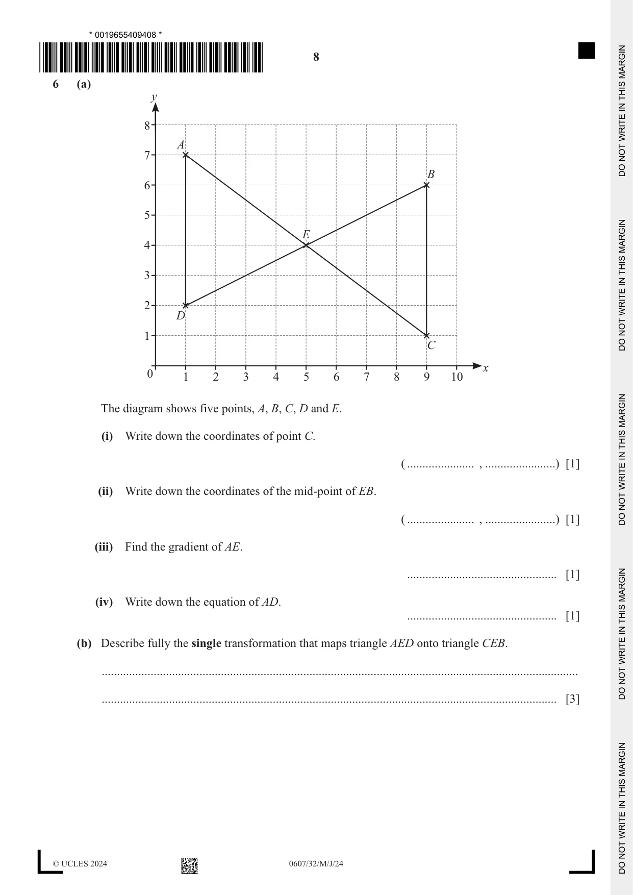 Cambridge IGCSE Mathematics - International 0607 2024 May/June Paper 3 · Variant 2 question paper, page 8 of 16