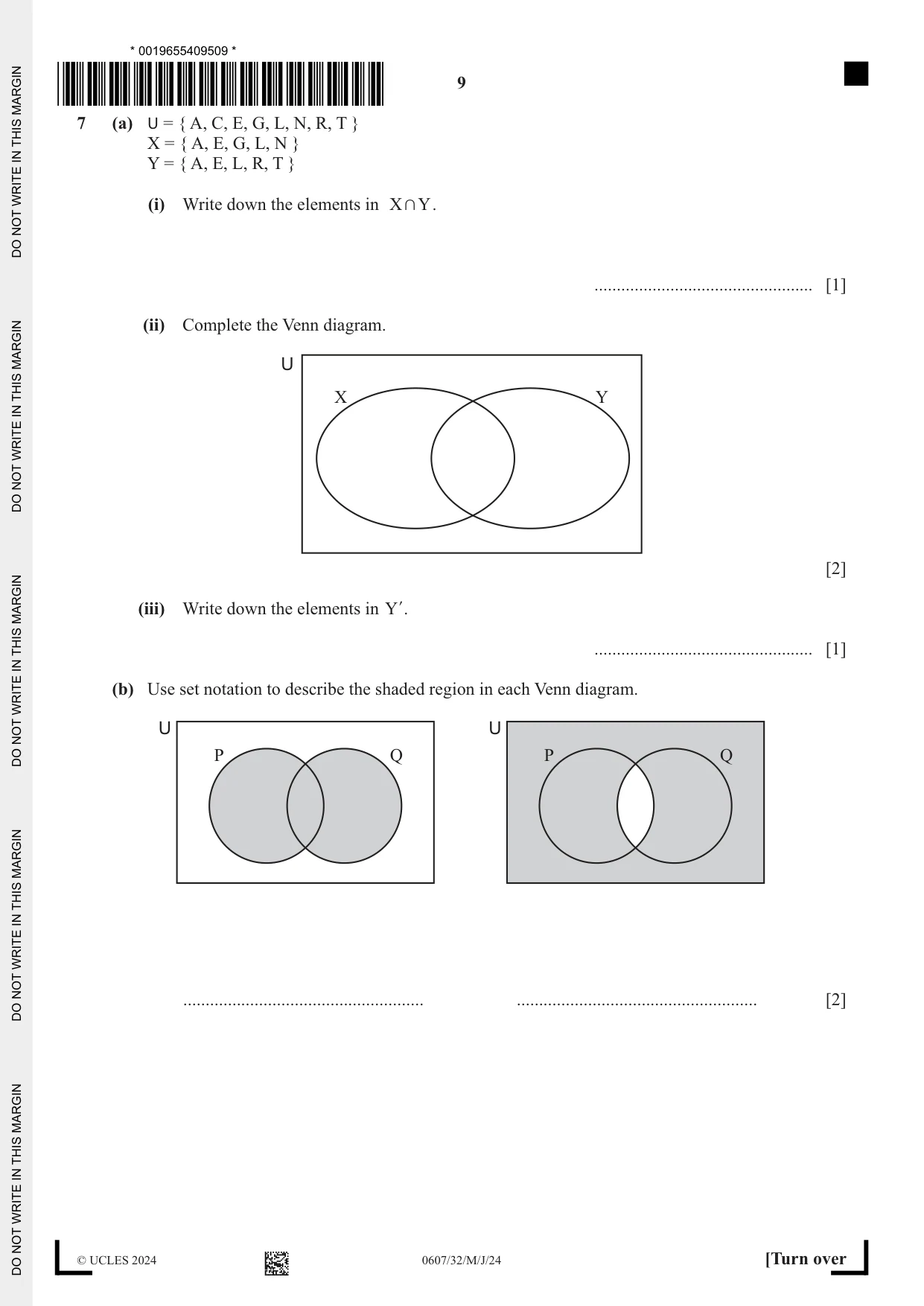 Cambridge IGCSE Mathematics - International 0607 2024 May/June Paper 3 · Variant 2 question paper, page 9 of 16