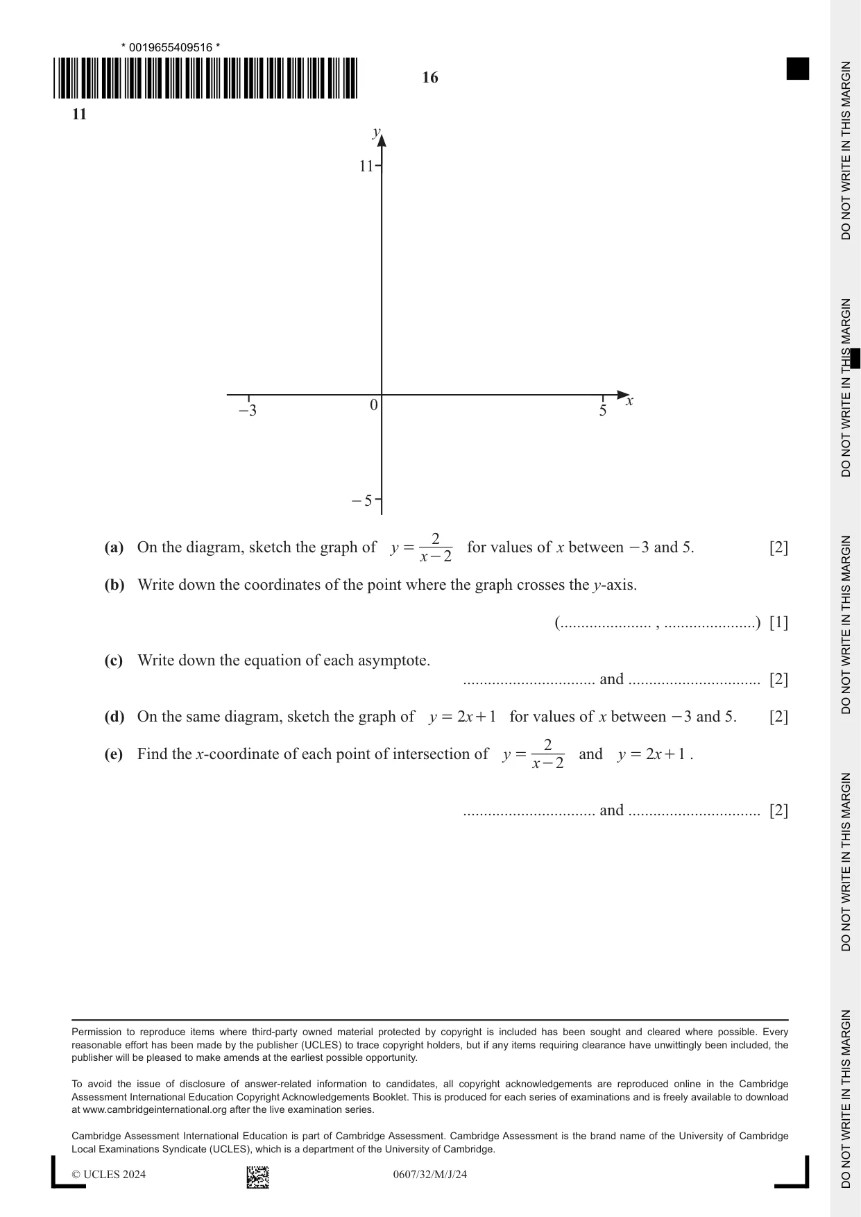 Cambridge IGCSE Mathematics - International 0607 2024 May/June Paper 3 · Variant 2 question paper, page 16 of 16