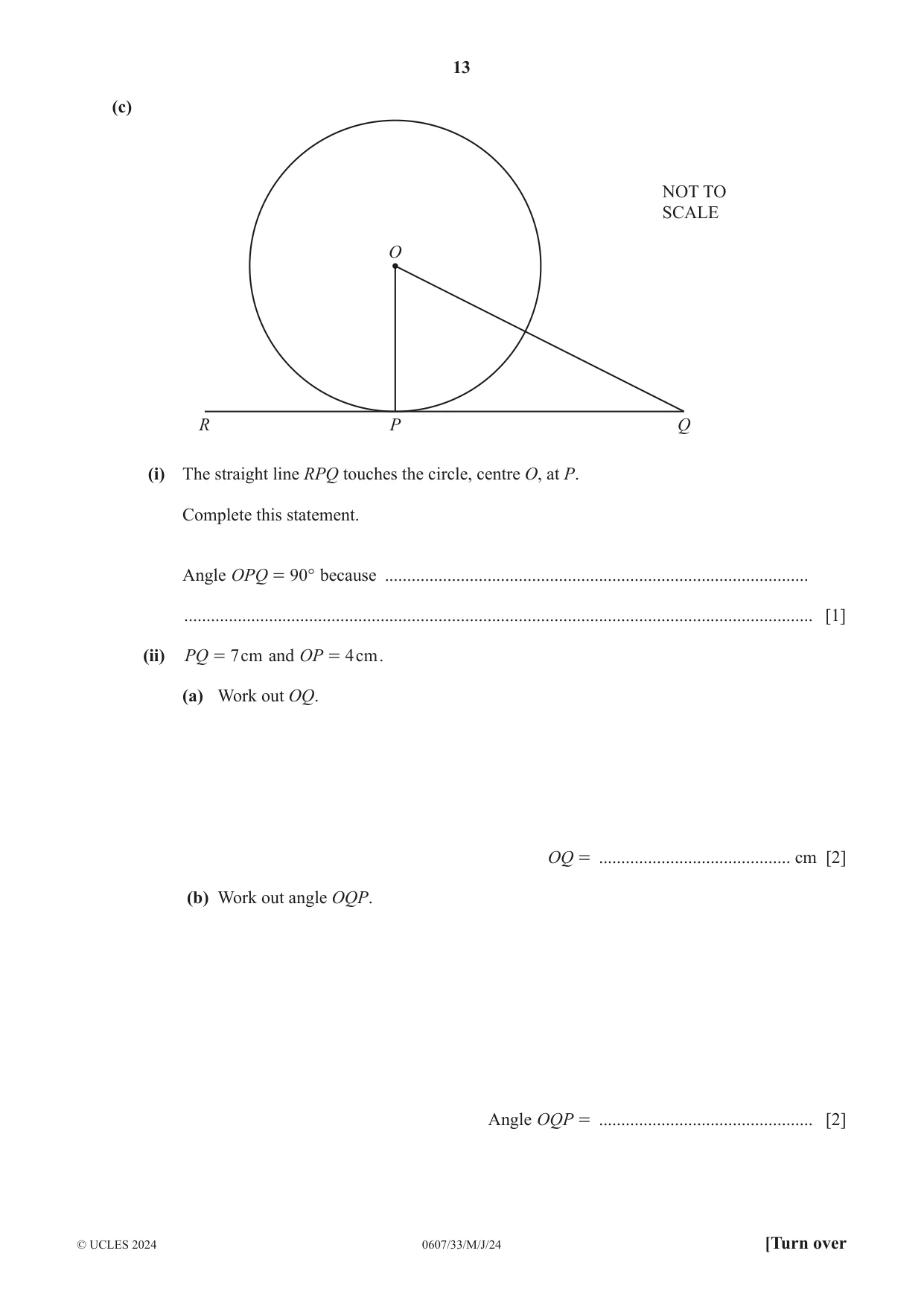 Cambridge IGCSE Mathematics - International 0607 2024 May/June Paper 3 · Variant 3 question paper, page 13 of 20