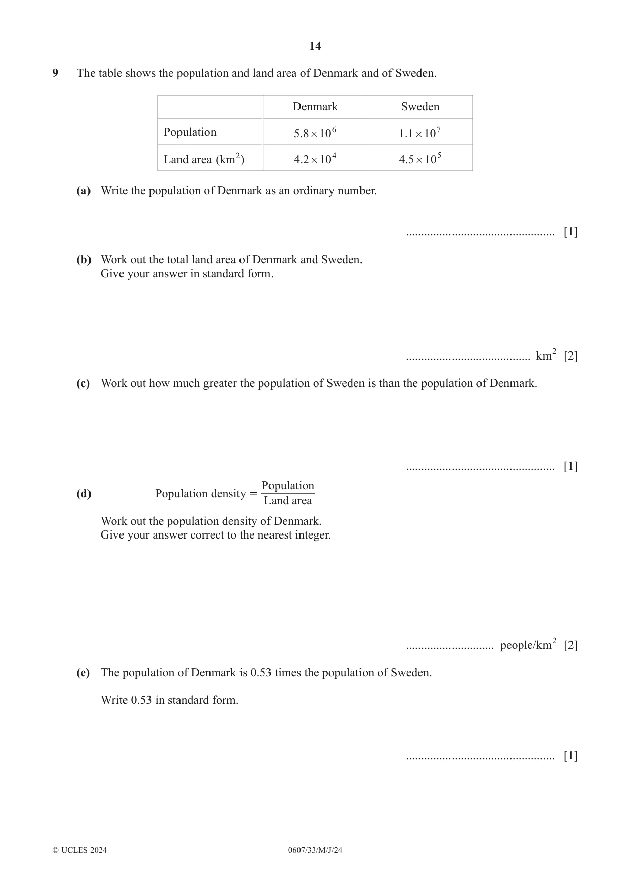 Cambridge IGCSE Mathematics - International 0607 2024 May/June Paper 3 · Variant 3 question paper, page 14 of 20