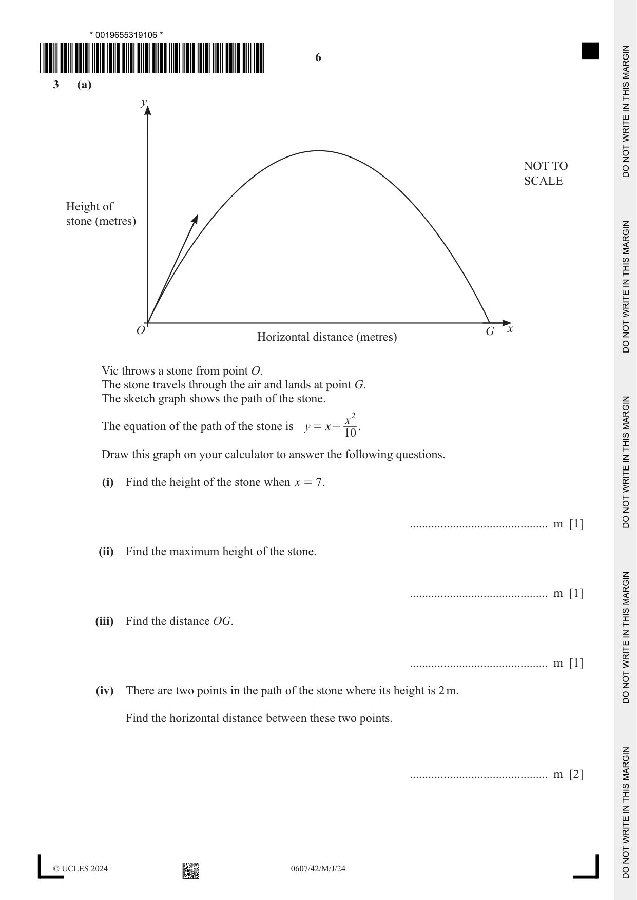 Cambridge IGCSE Mathematics - International 0607 2024 May/June Paper 4 · Variant 2 question paper, page 6 of 20