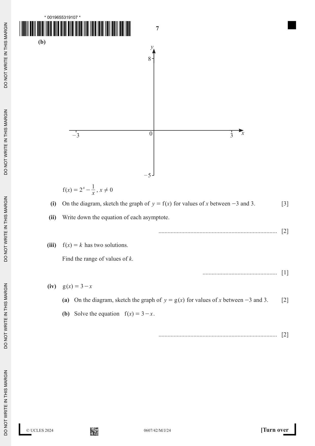 Cambridge IGCSE Mathematics - International 0607 2024 May/June Paper 4 · Variant 2 question paper, page 7 of 20