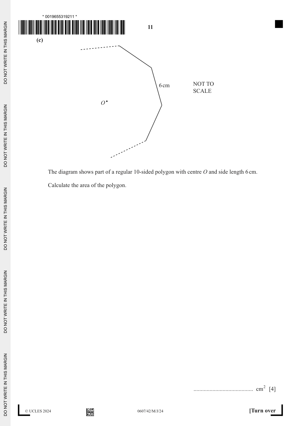 Cambridge IGCSE Mathematics - International 0607 2024 May/June Paper 4 · Variant 2 question paper, page 11 of 20
